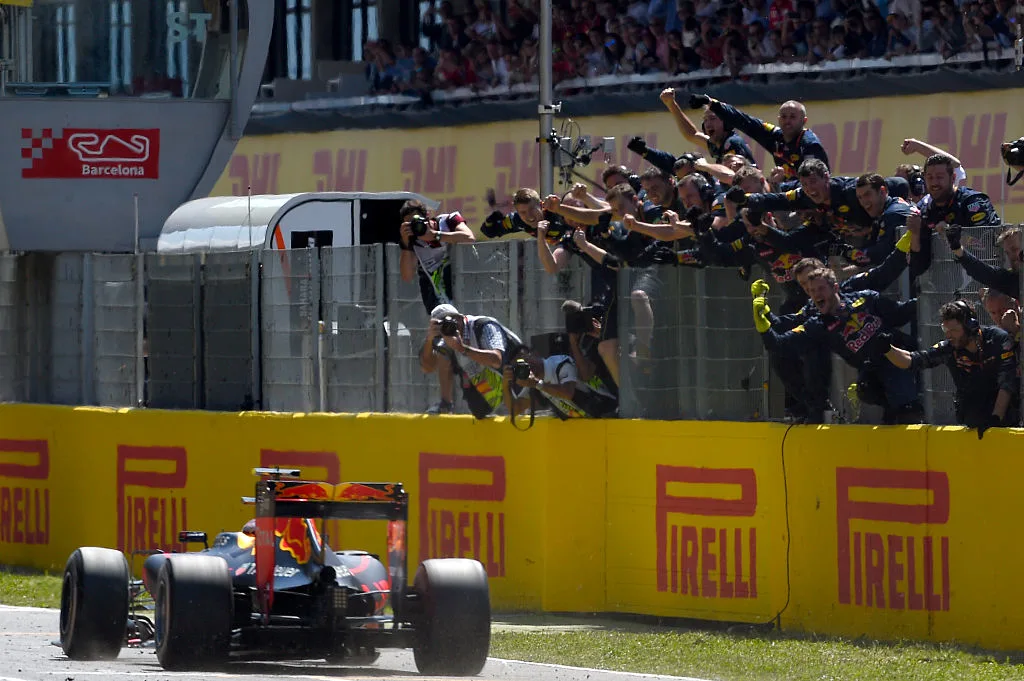 Infiniti Red Bull's Belgian-Dutch driver Max Verstappen wins at the Circuit de Catalunya on May 15,