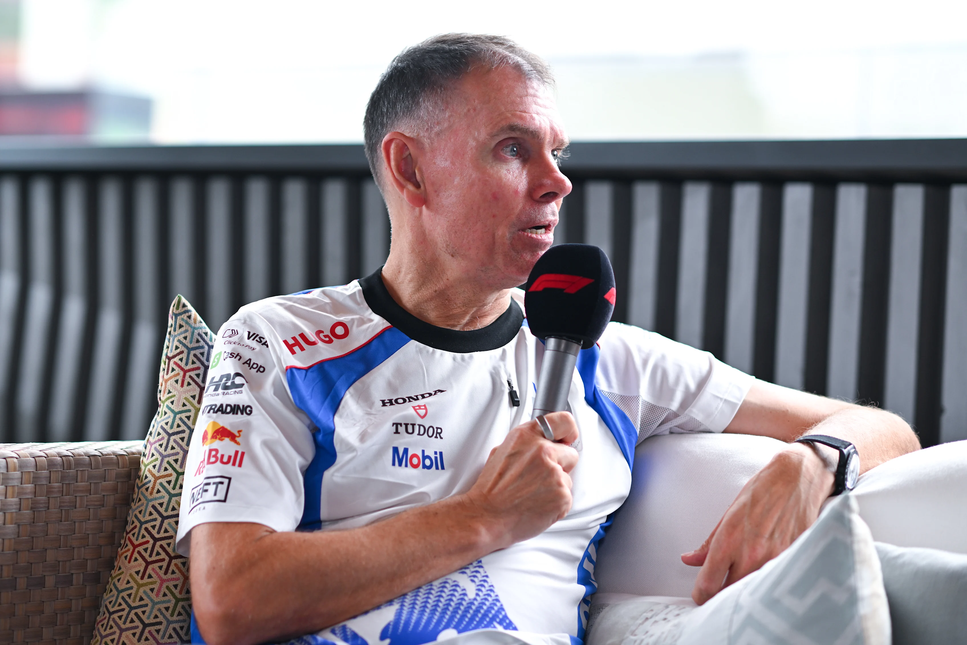 SPA, BELGIUM - JULY 24: Alan Permane, Team Principal of Visa Cash App Racing Bulls is interviewed