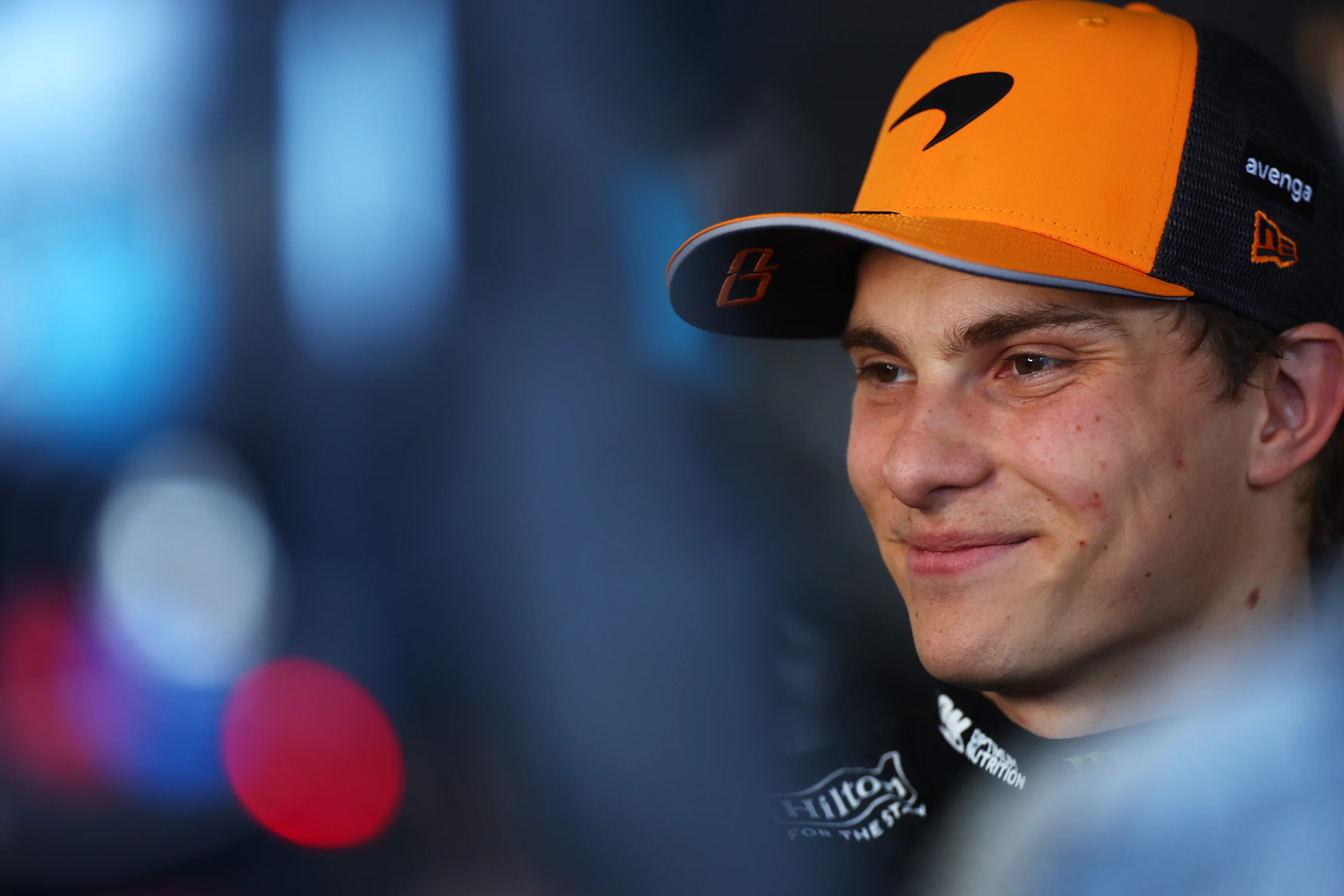 IMOLA, ITALY - MAY 17: Pole position qualifier Oscar Piastri of Australia and McLaren is interviewed during qualifying ahead of the F1 Grand Prix of Emilia-Romagna at Autodromo Internazionale Enzo e Dino Ferrari on May 17, 2025 in Imola, Italy. (Photo by Peter Fox/LAT Images)