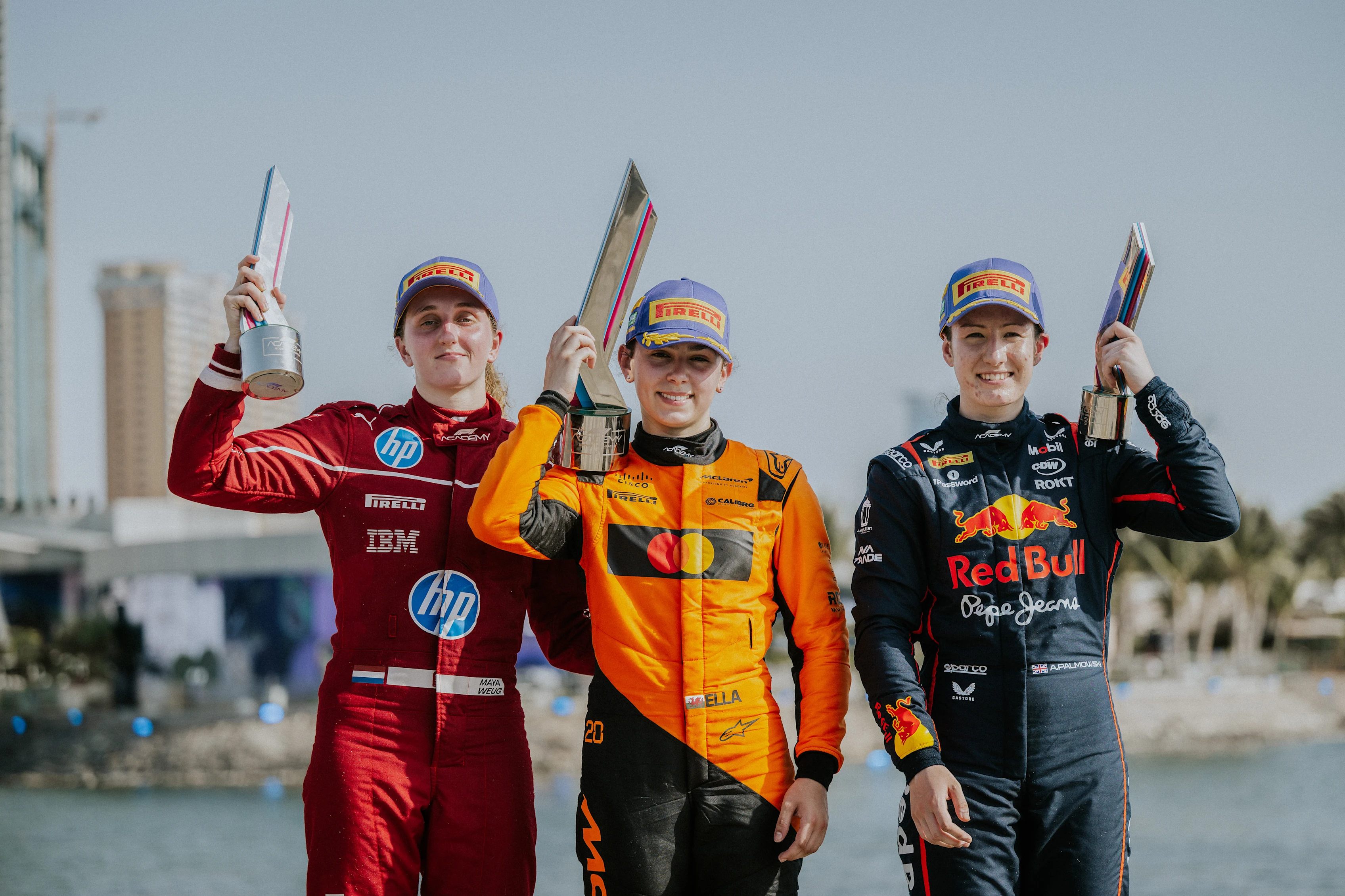 JEDDAH, SAUDI ARABIA - APRIL 19: (EDITORS NOTE: Image has been digitally enhanced.) Race winner