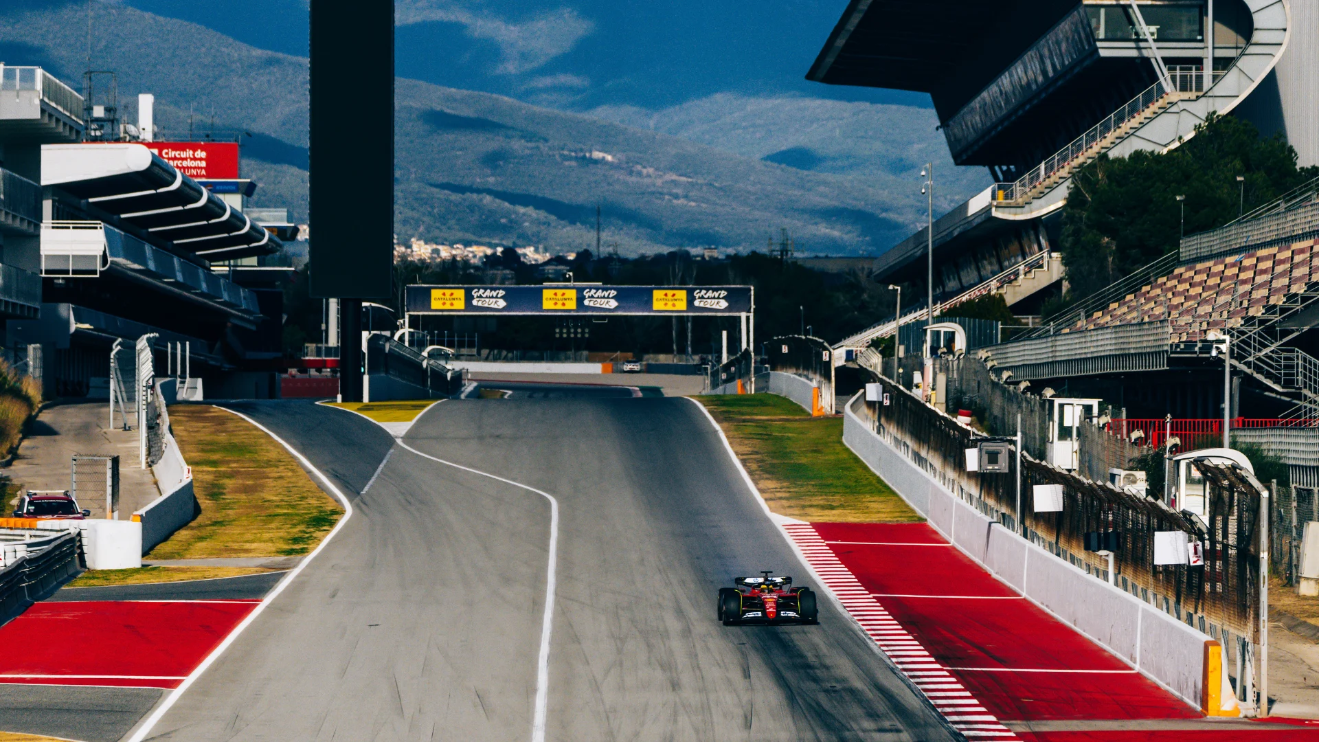 Hamilton got another taste of Ferrari F1 machinery at the Circuit de Barcelona-Catalunya