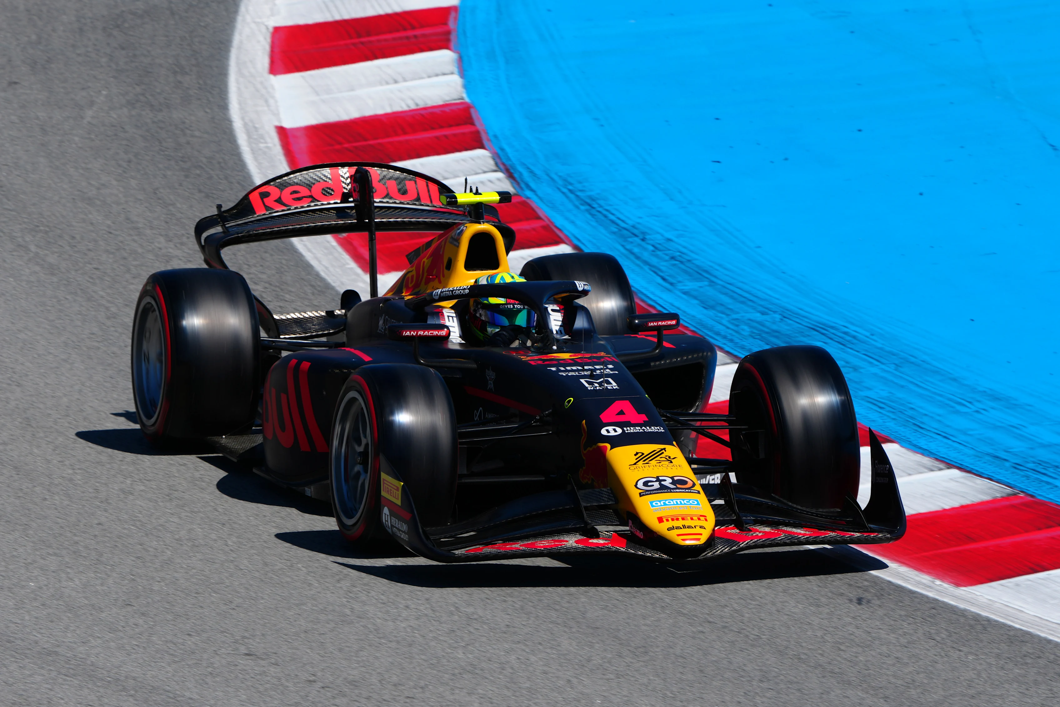 BARCELONA, SPAIN - MAY 30: Arvid Lindblad of Great Britain and Campos Racing (4) on track during