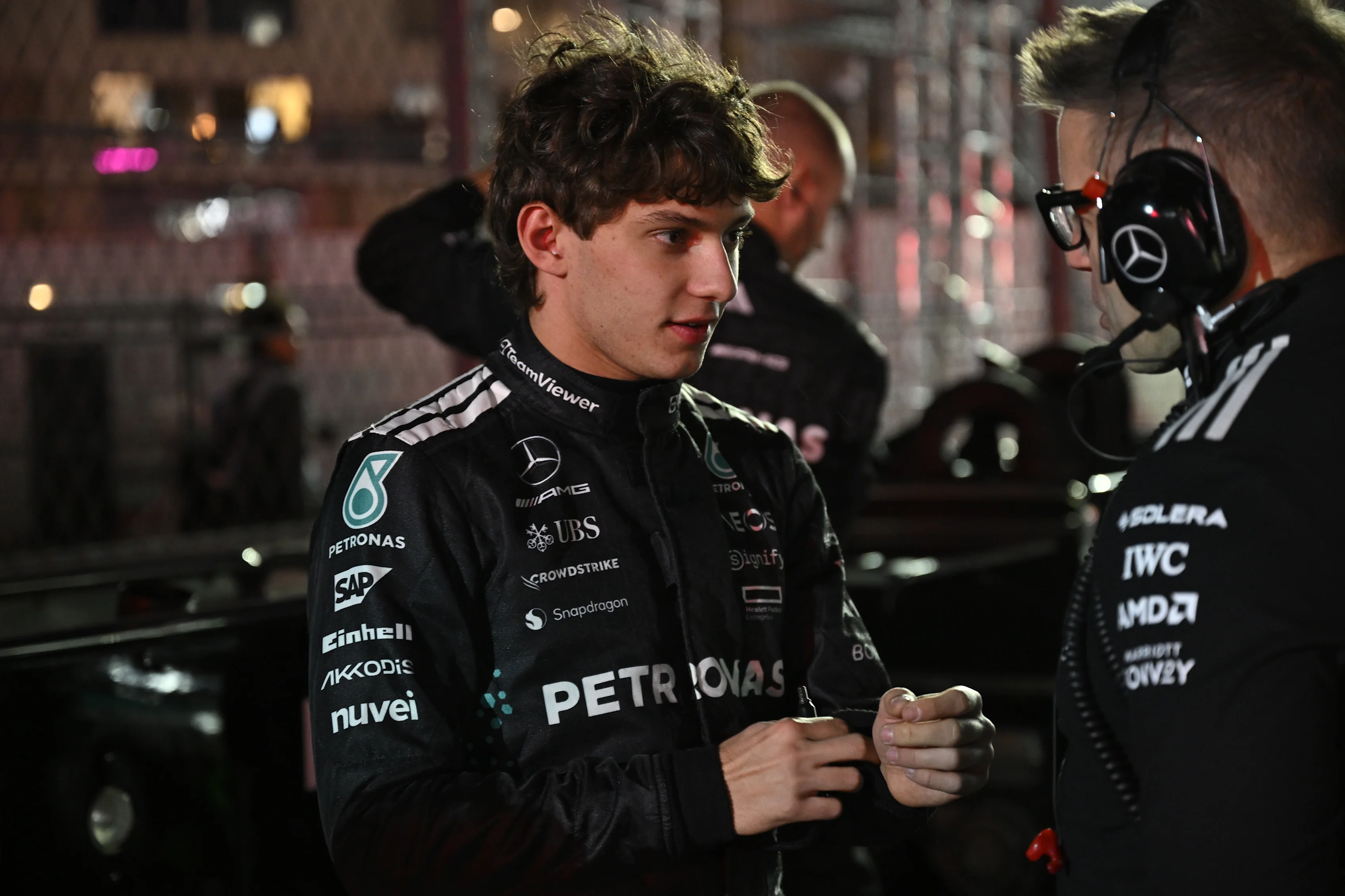 LAS VEGAS, NEVADA - NOVEMBER 22: Kimi Antonelli of Mercedes-AMG PETRONAS F1 Team is seen at