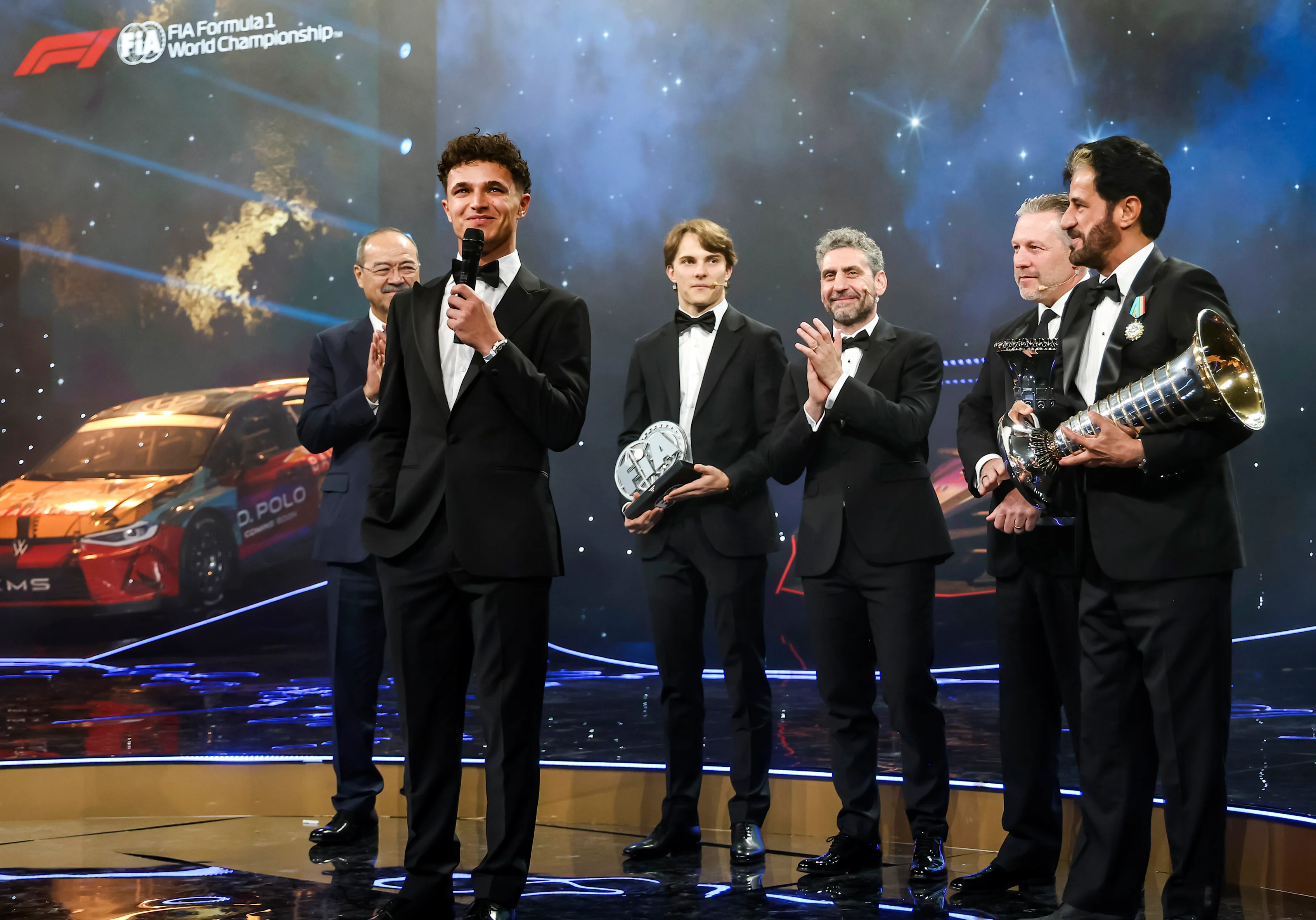 Norris collected his trophy on stage at the FIA Awards. Tap on the gallery to view more photos from the evening