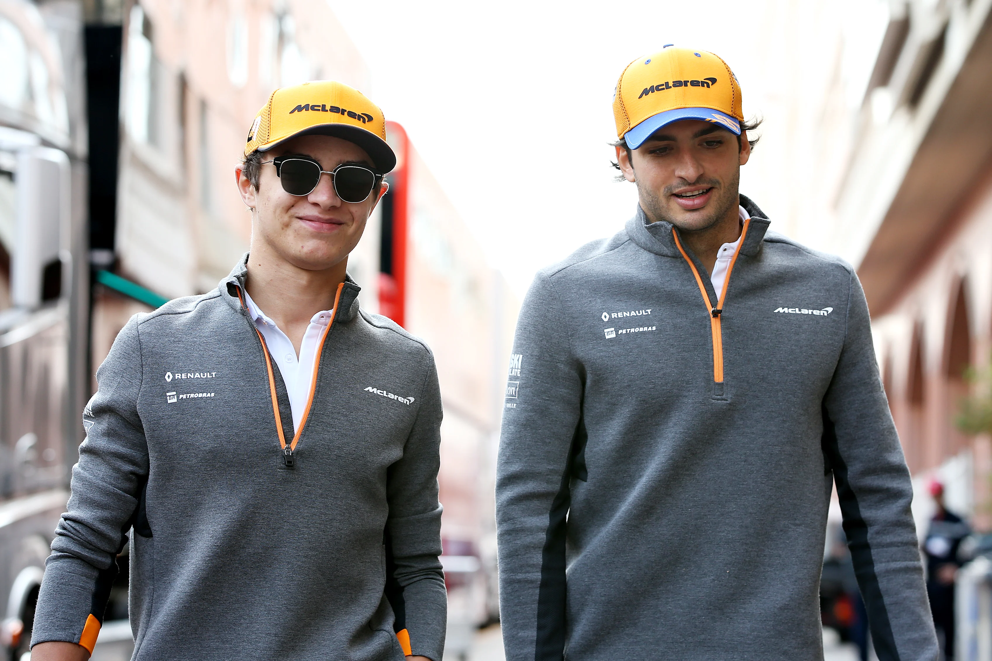 MONTE-CARLO, MONACO - MAY 25: Carlos Sainz of Spain and McLaren F1 and Lando Norris of Great