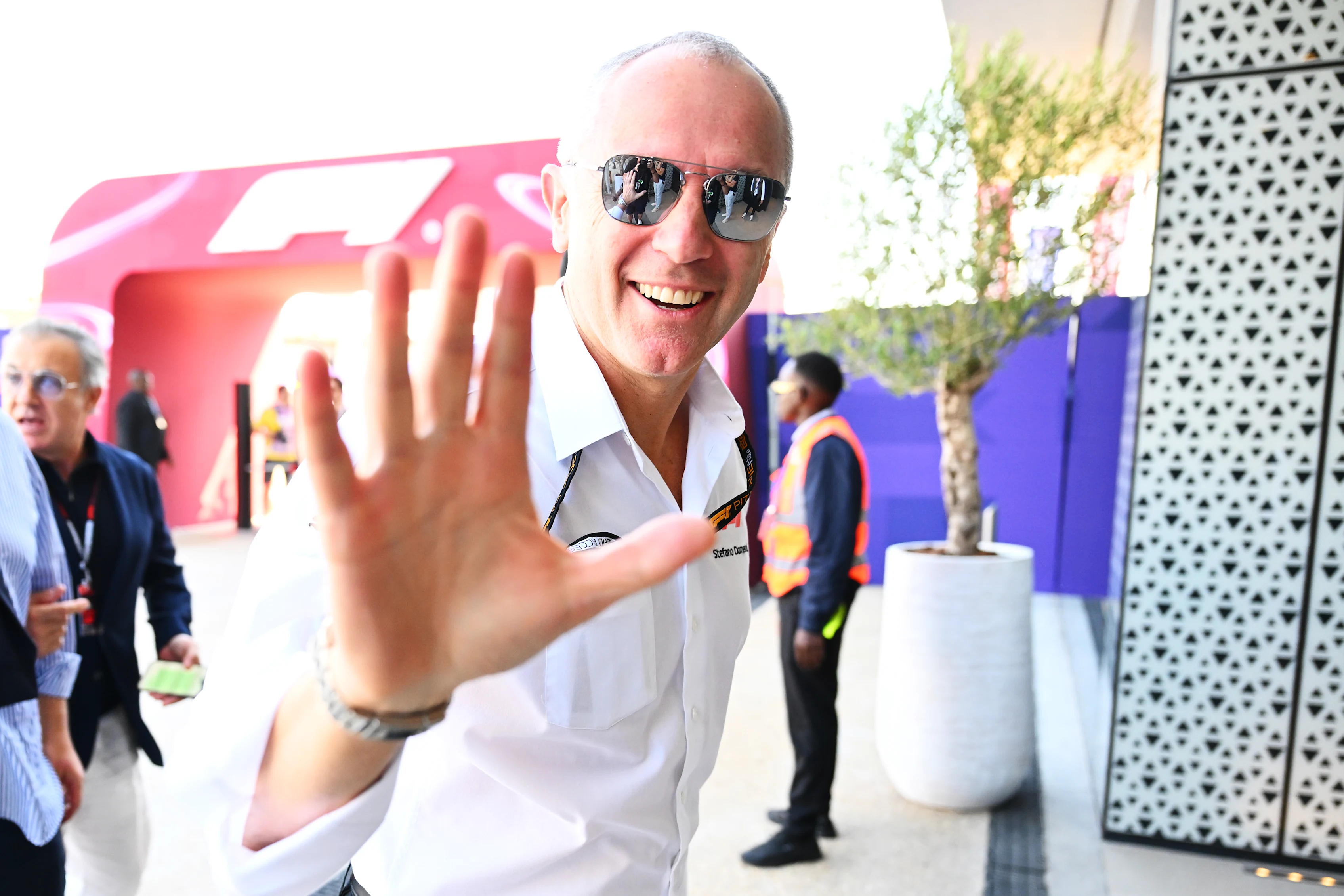 LUSAIL CITY, QATAR - NOVEMBER 29: Stefano Domenicali, CEO of the Formula One Group, walks in the