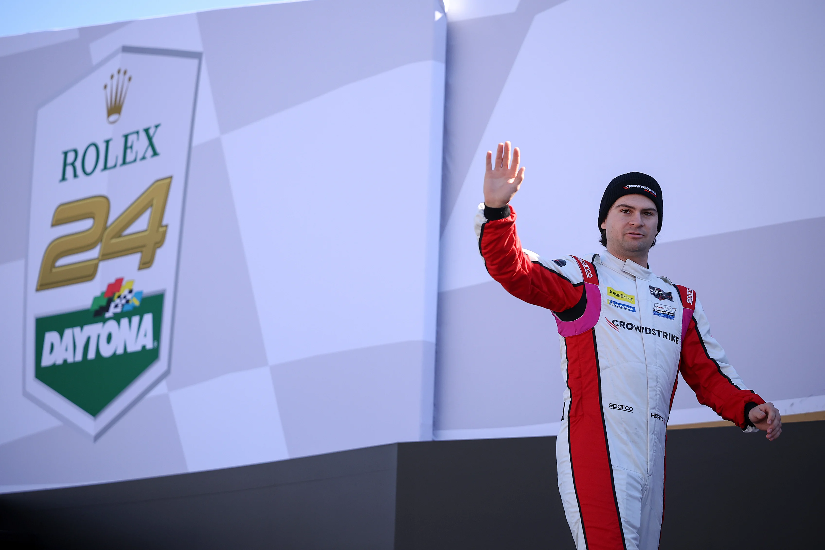 DAYTONA BEACH, FLORIDA - JANUARY 25: Colton Herta of the #04 Crowdstrike Racing by APR ORECA LMP2