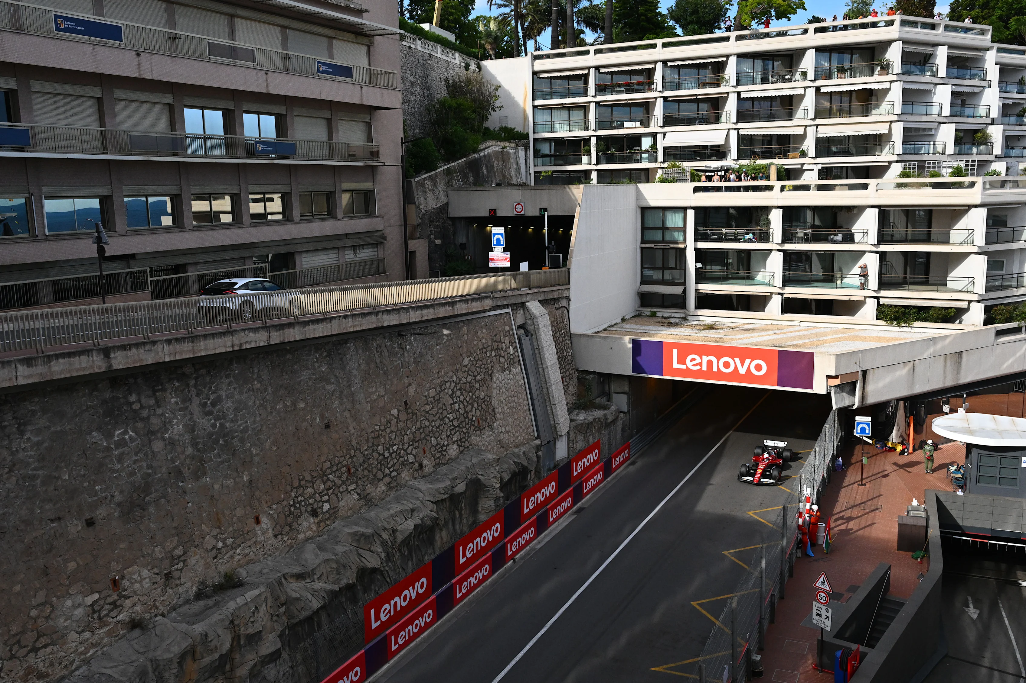MONTE-CARLO, MONACO - MAY 23: Charles Leclerc of Monaco driving the (16) Scuderia Ferrari SF-25 on