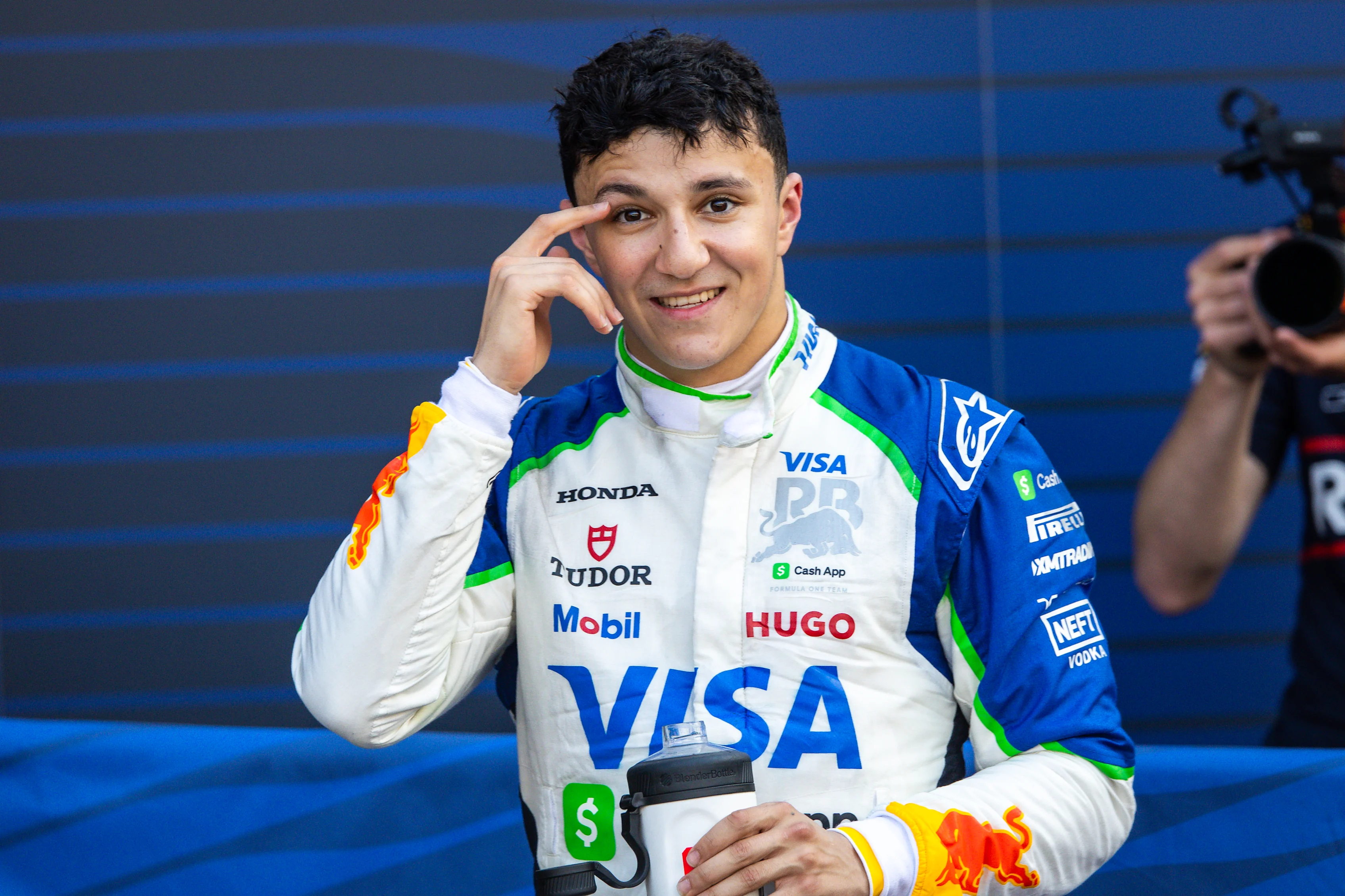 MONTE-CARLO, MONACO - MAY 25: Isack Hadjar of France and Visa Cash App RB looks on in Parc ferme