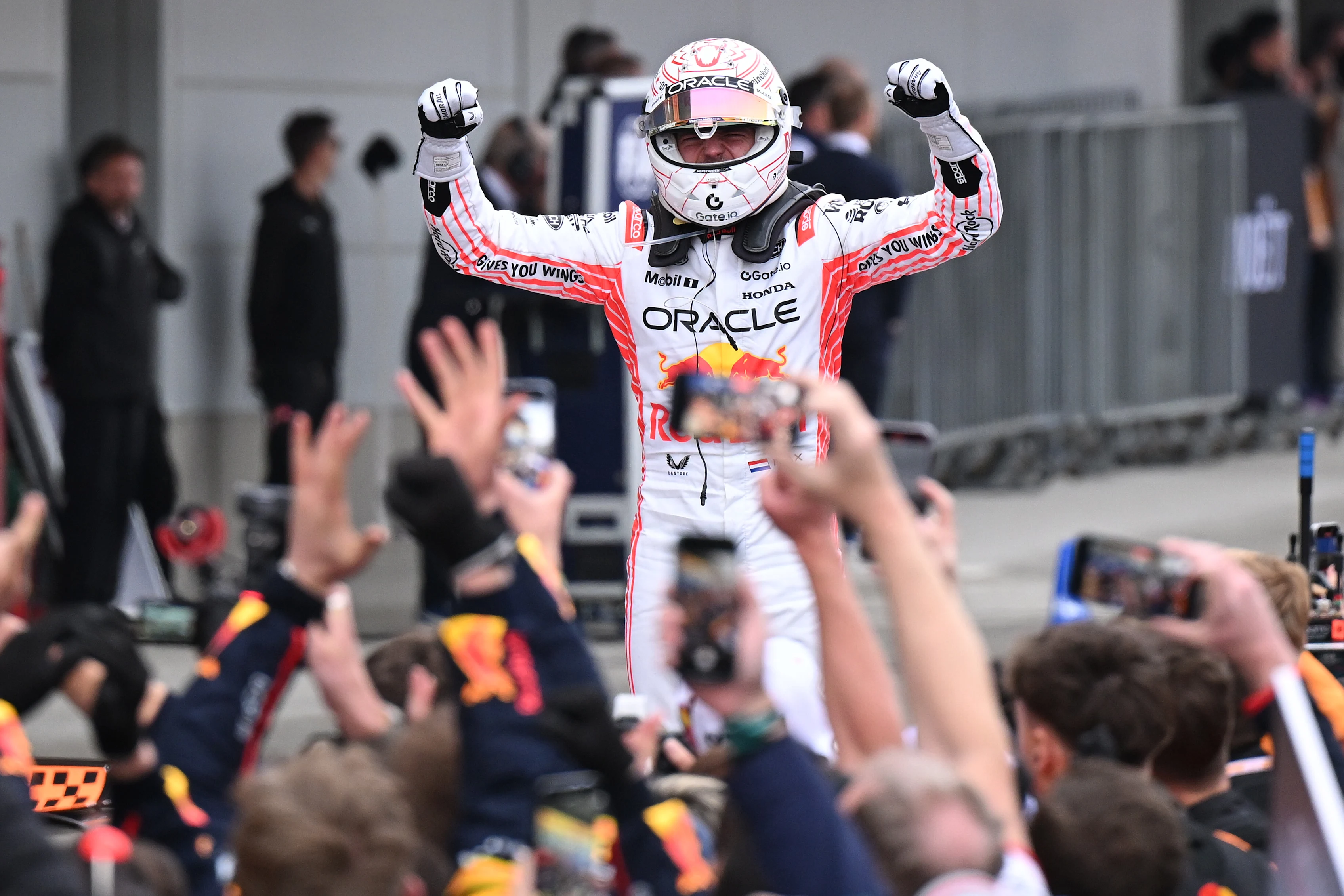 SUZUKA, JAPAN - APRIL 06: Race winner Max Verstappen of the Netherlands and Oracle Red Bull Racing