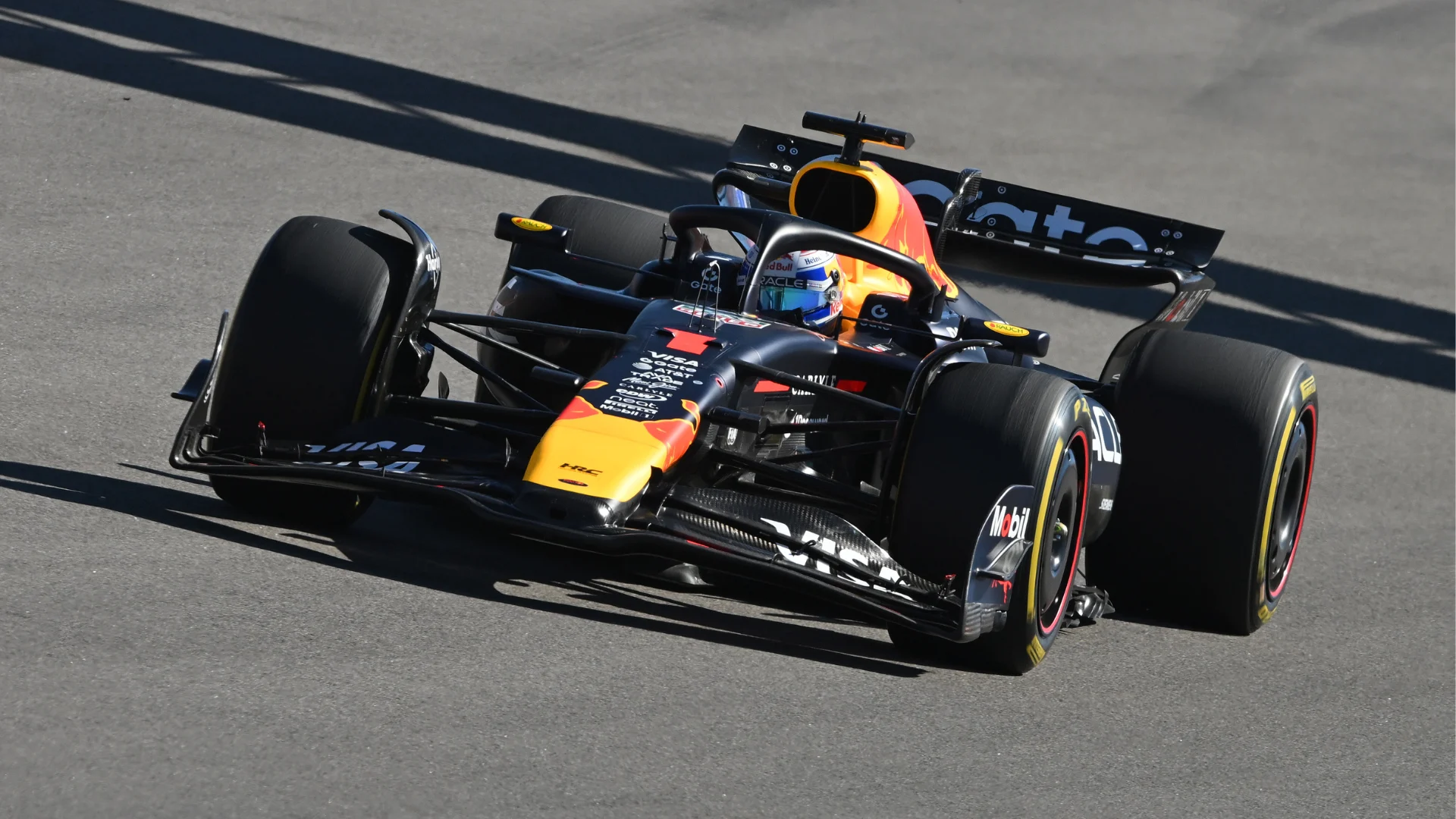 AUSTIN, TEXAS - OCTOBER 19: Max Verstappen of the Netherlands driving the (1) Oracle Red Bull