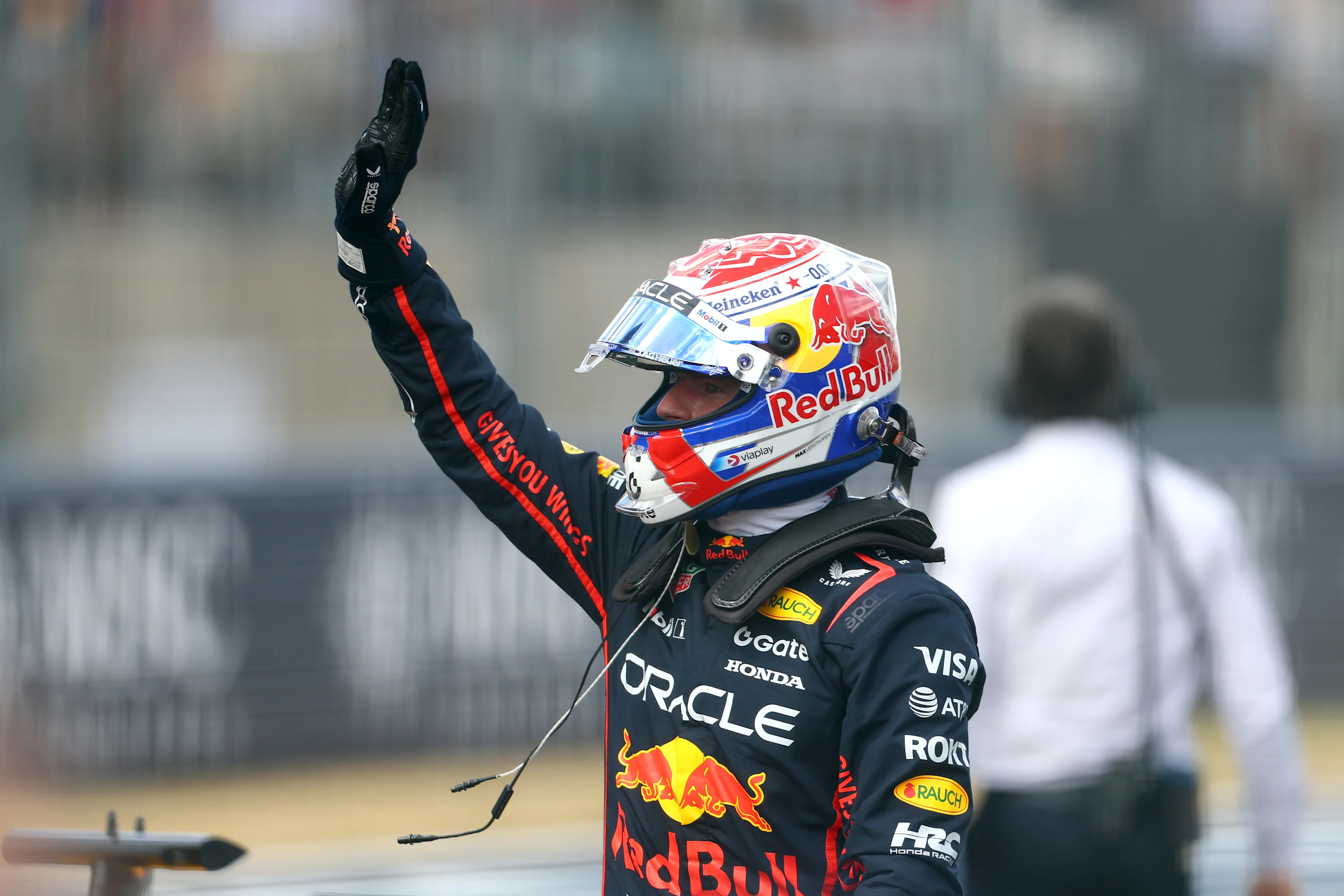 AUSTIN, TEXAS - OCTOBER 18: Sprint winner Max Verstappen of the Netherlands and Oracle Red Bull