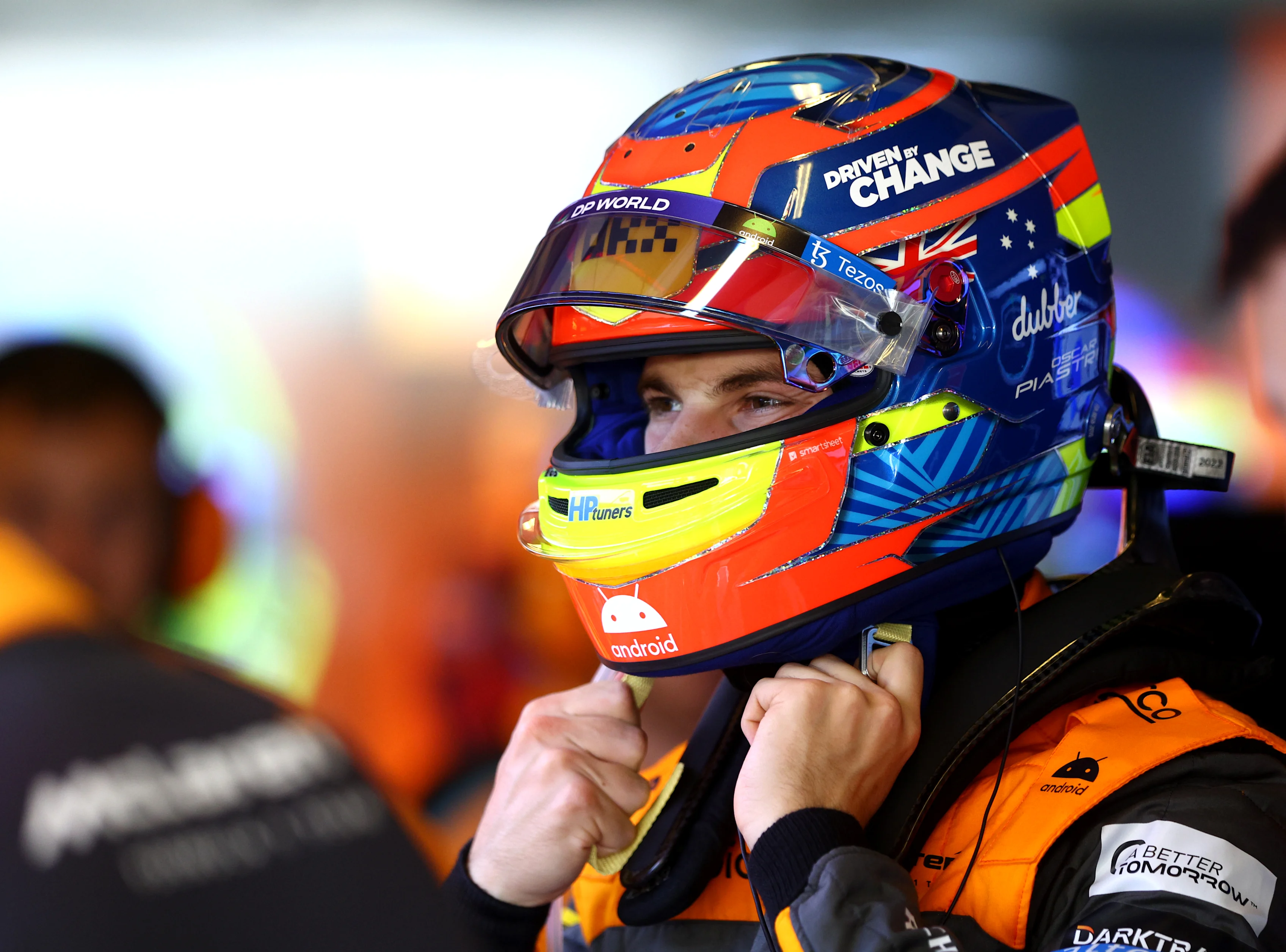 ABU DHABI, UNITED ARAB EMIRATES - NOVEMBER 24: Oscar Piastri of Australia and McLaren prepares to