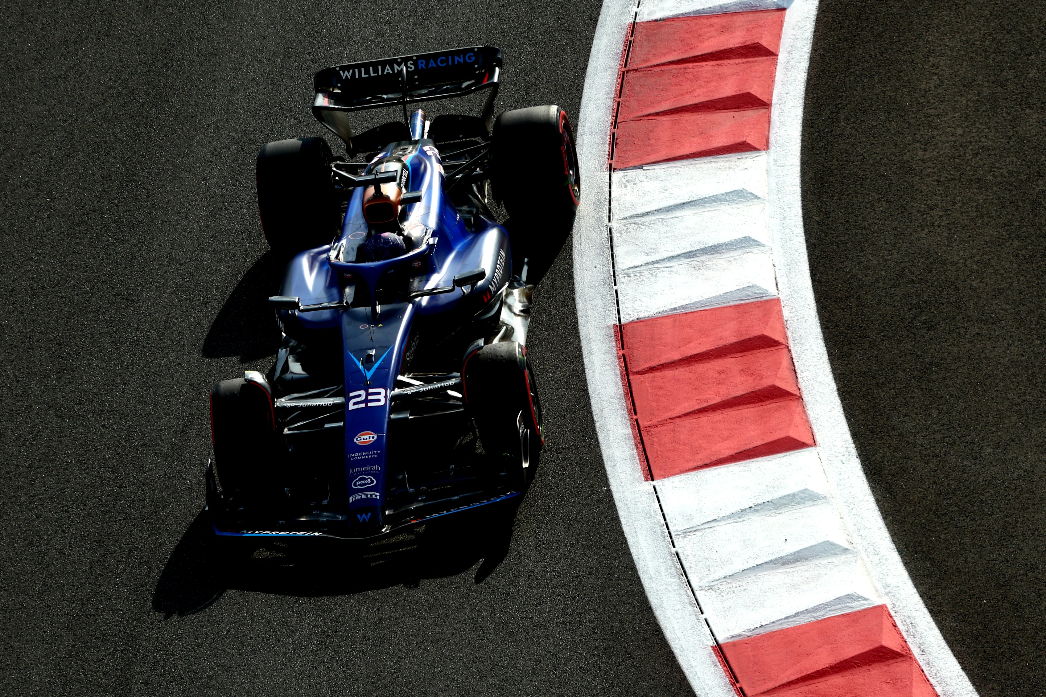 ABU DHABI, UNITED ARAB EMIRATES - NOVEMBER 25: Alexander Albon of Thailand driving the (23)