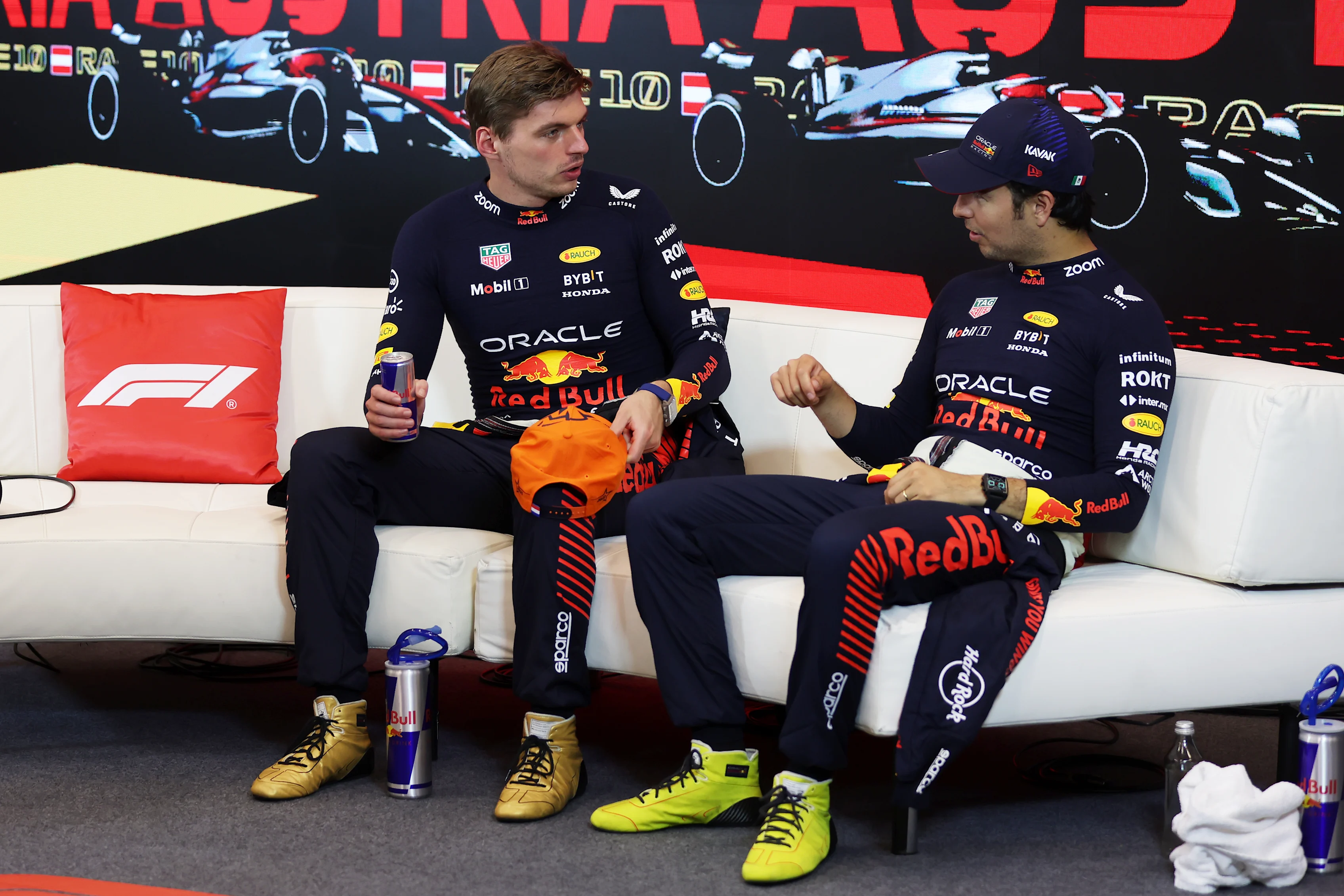 SPIELBERG, AUSTRIA - JULY 02: Race winner Max Verstappen of the Netherlands and Oracle Red Bull