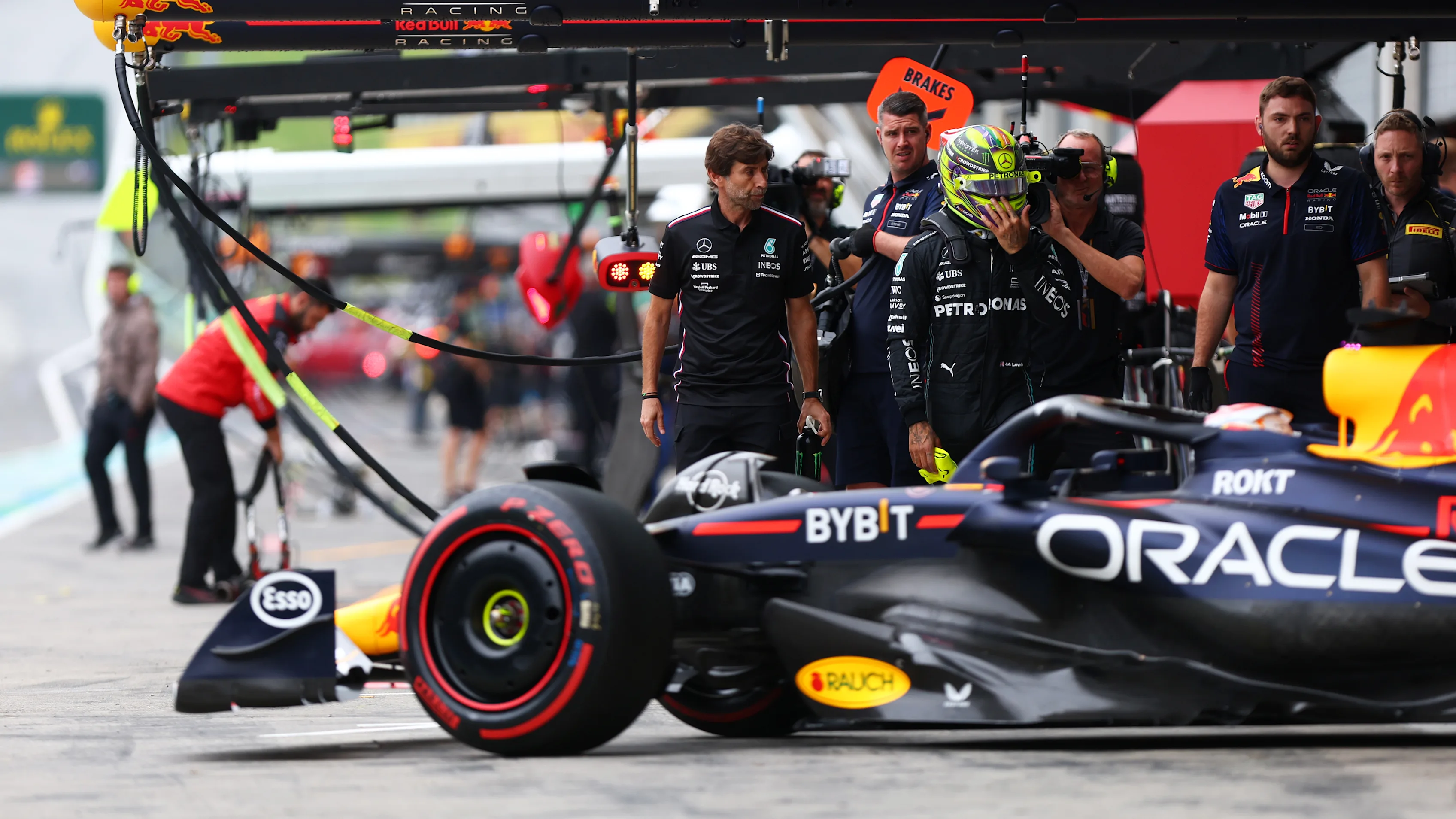 SPIELBERG, AUSTRIA - JULY 01: 18th placed qualifier Lewis Hamilton of Great Britain and Mercedes