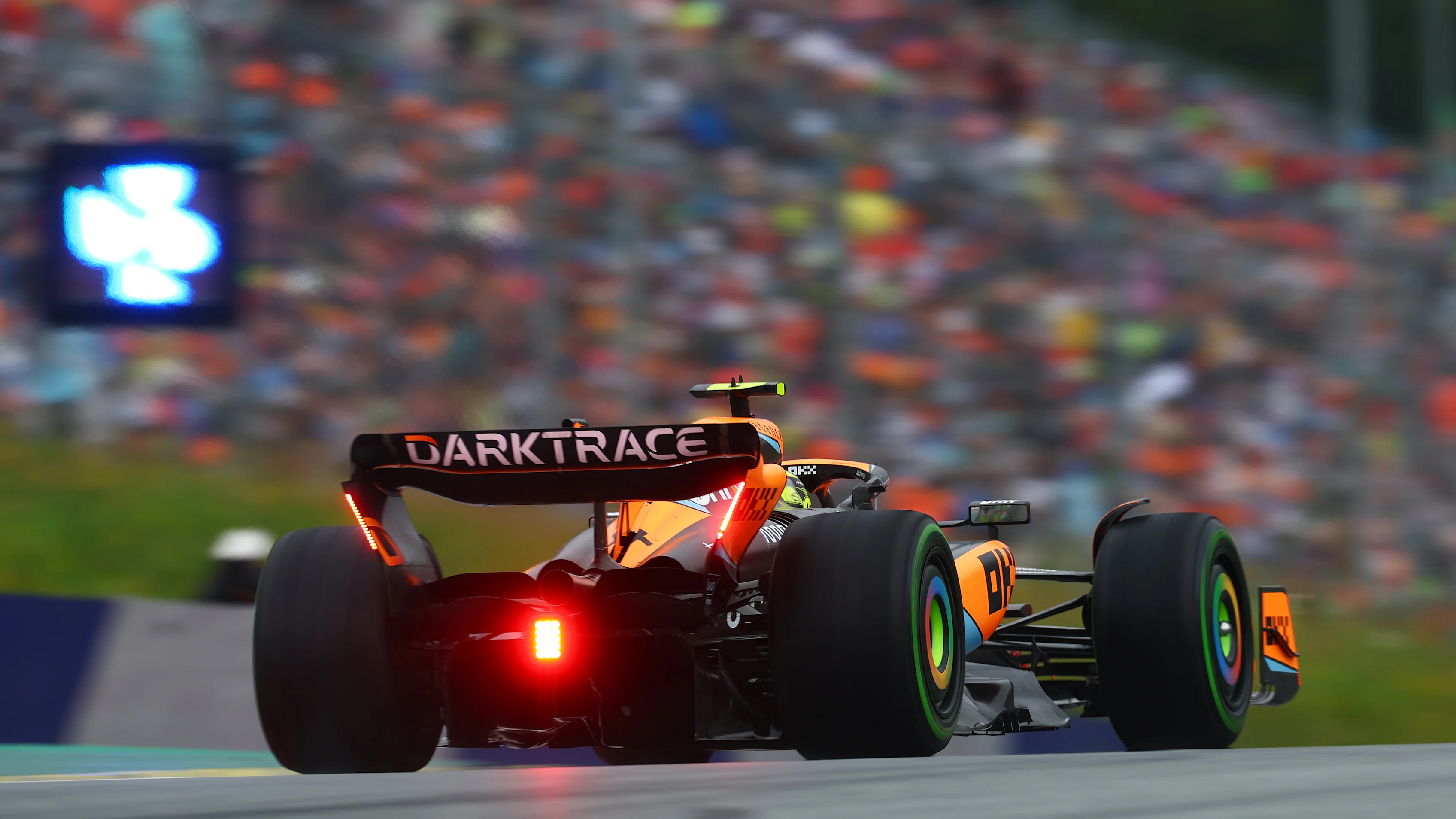 SPIELBERG, AUSTRIA - JULY 01: Lando Norris of Great Britain driving the (4) McLaren MCL60 Mercedes