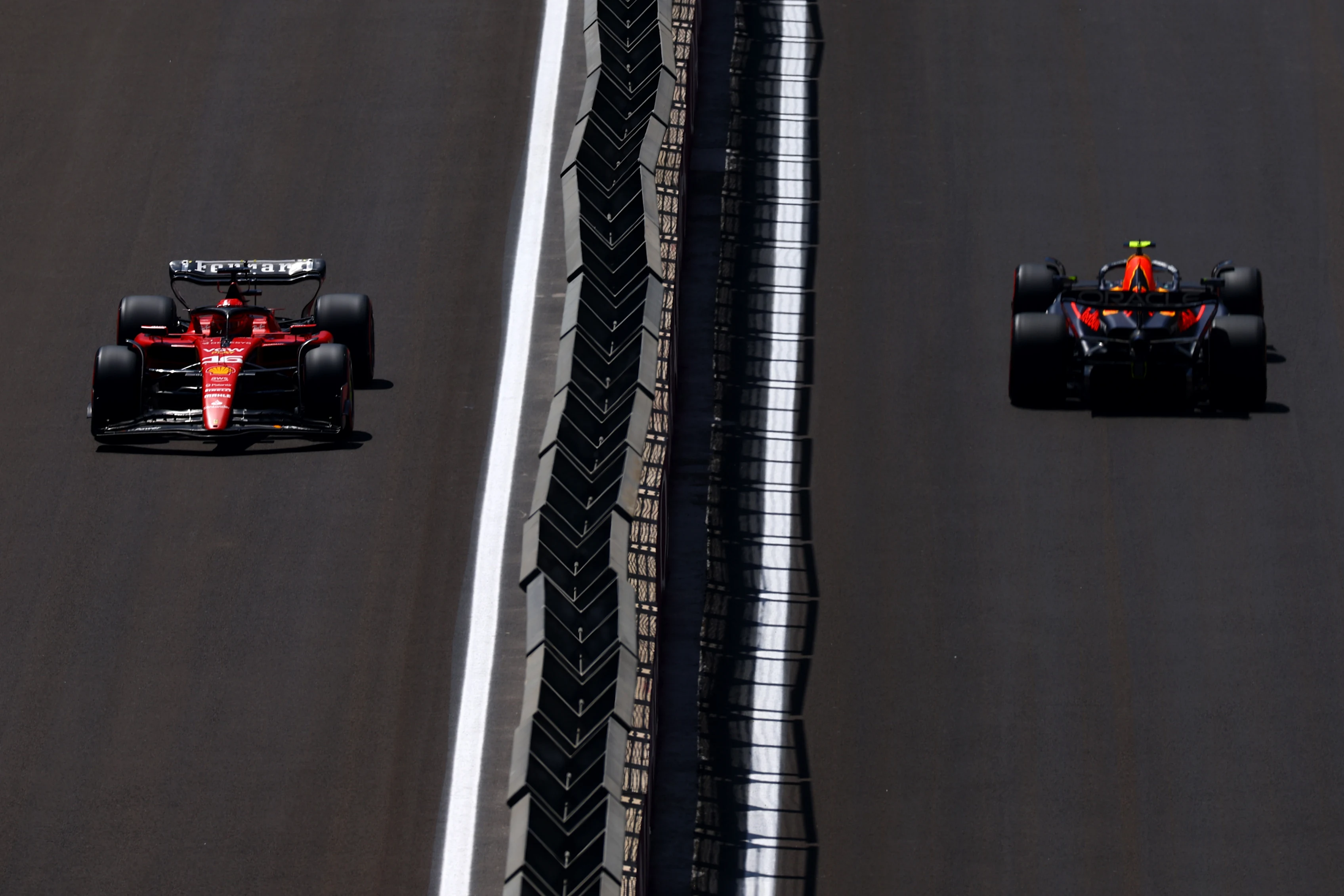 BAKU, AZERBAIJAN - APRIL 29: Charles Leclerc of Monaco driving the (16) Ferrari SF-23 on track