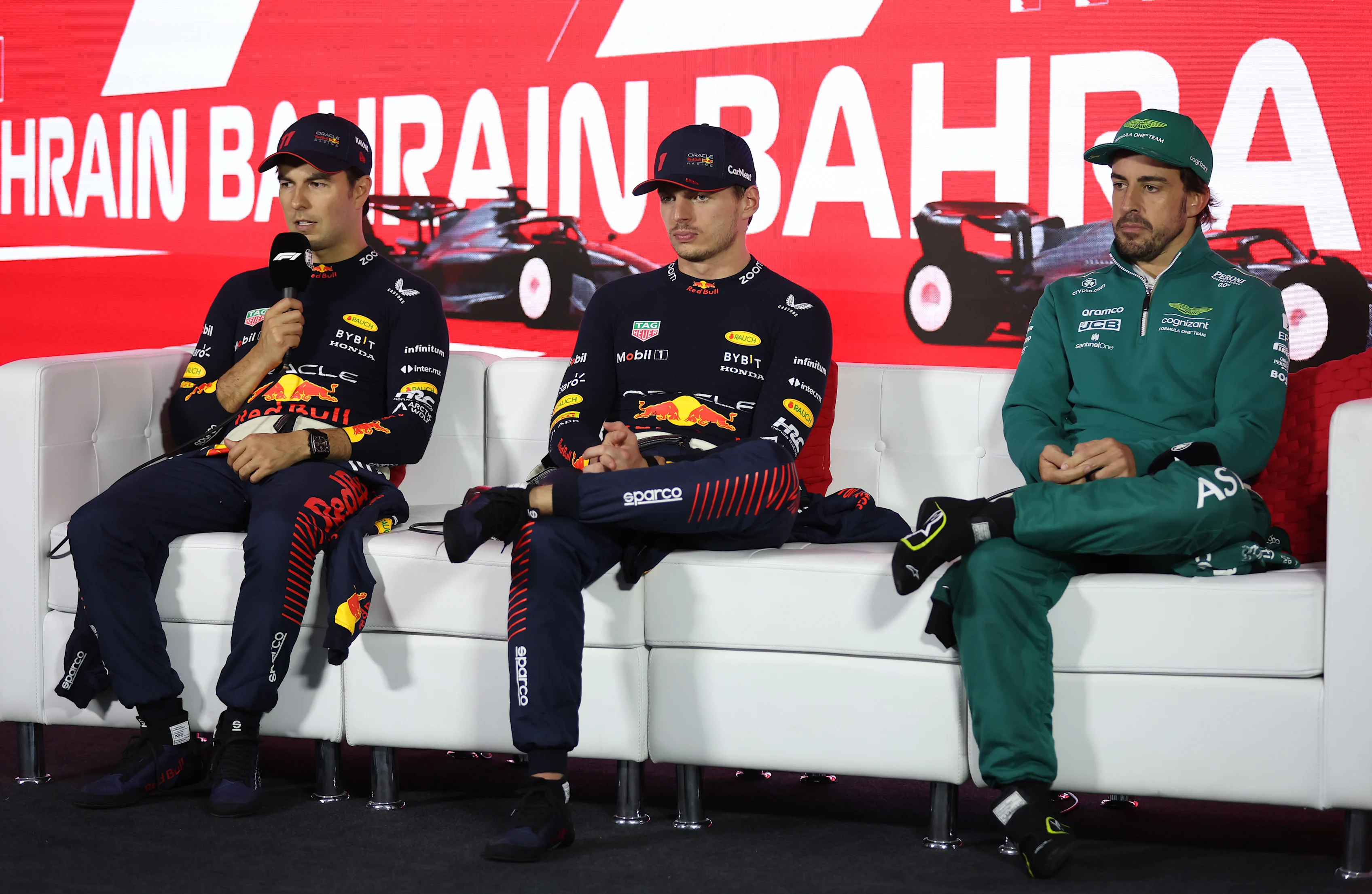 BAHRAIN, BAHRAIN - MARCH 05: Race winner Max Verstappen of the Netherlands and Oracle Red Bull