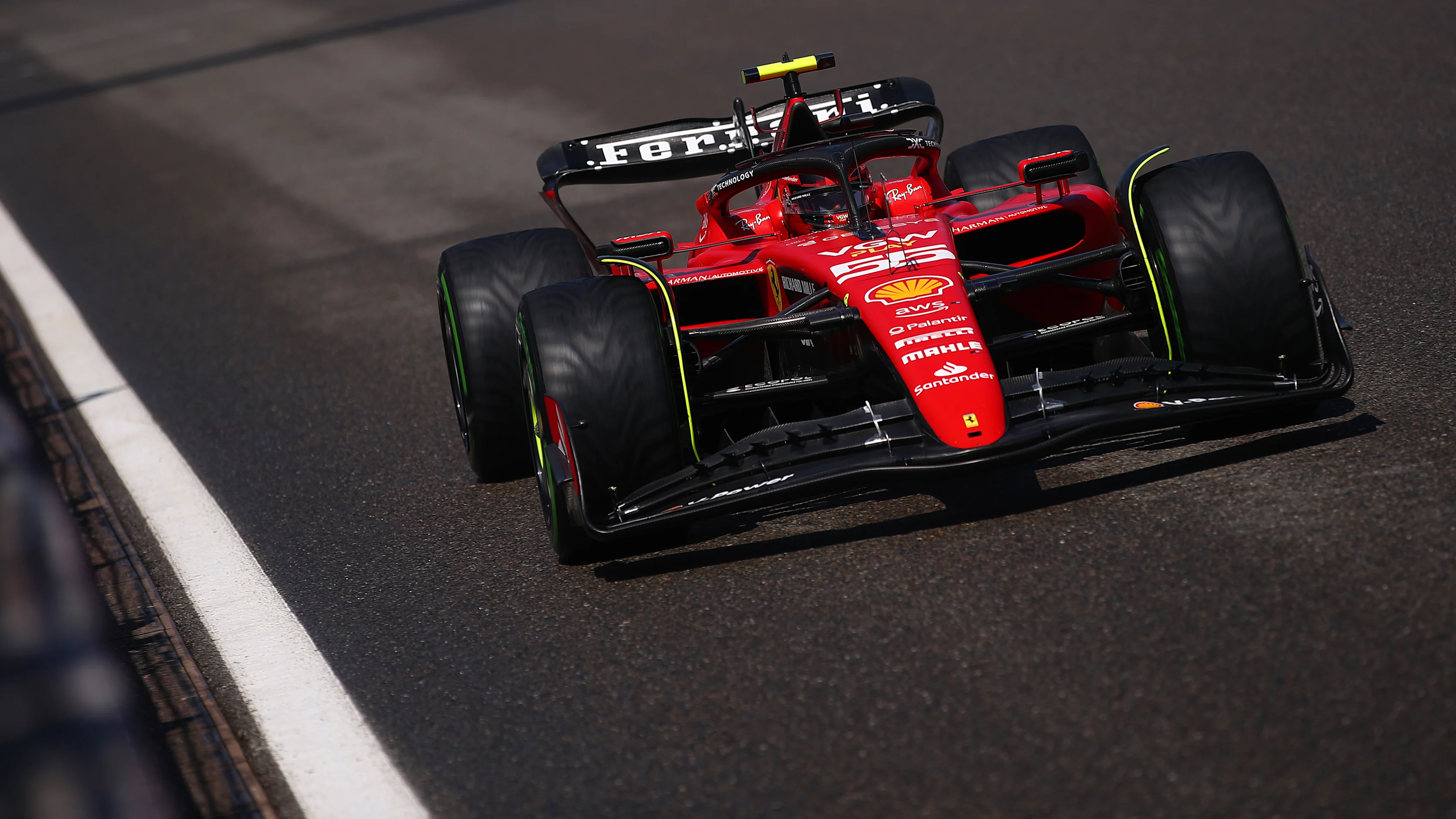 SPA, BELGIUM - JULY 29: Carlos Sainz of Spain driving (55) the Ferrari SF-23 on track during the