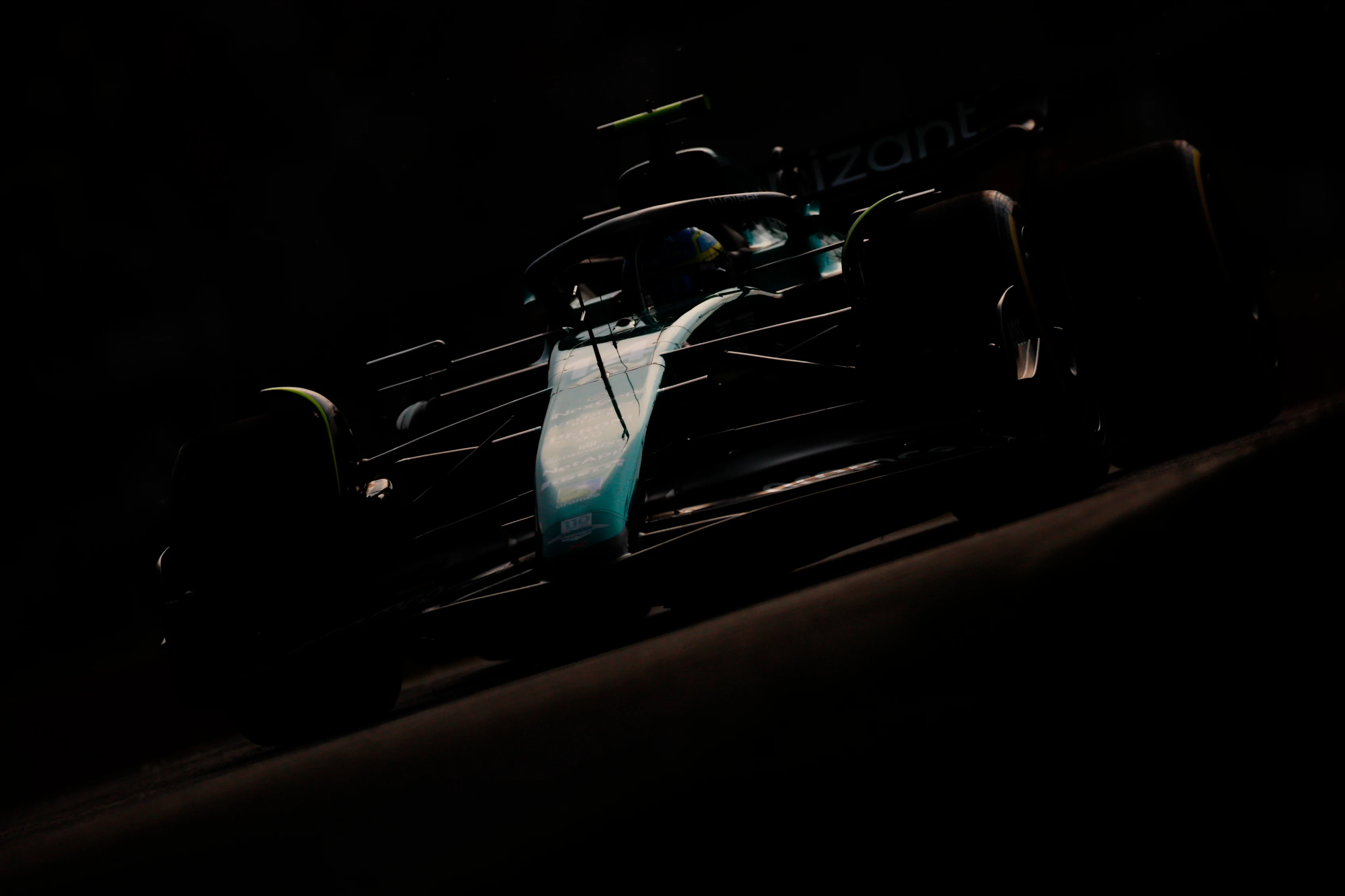 MONTREAL, QUEBEC - JUNE 16: Fernando Alonso of Spain driving the (14) Aston Martin AMR23 Mercedes on track during practice ahead of the F1 Grand Prix of Canada at Circuit Gilles Villeneuve on June 16, 2023 in Montreal, Quebec. (Photo by Jared C. Tilton/Getty Images)