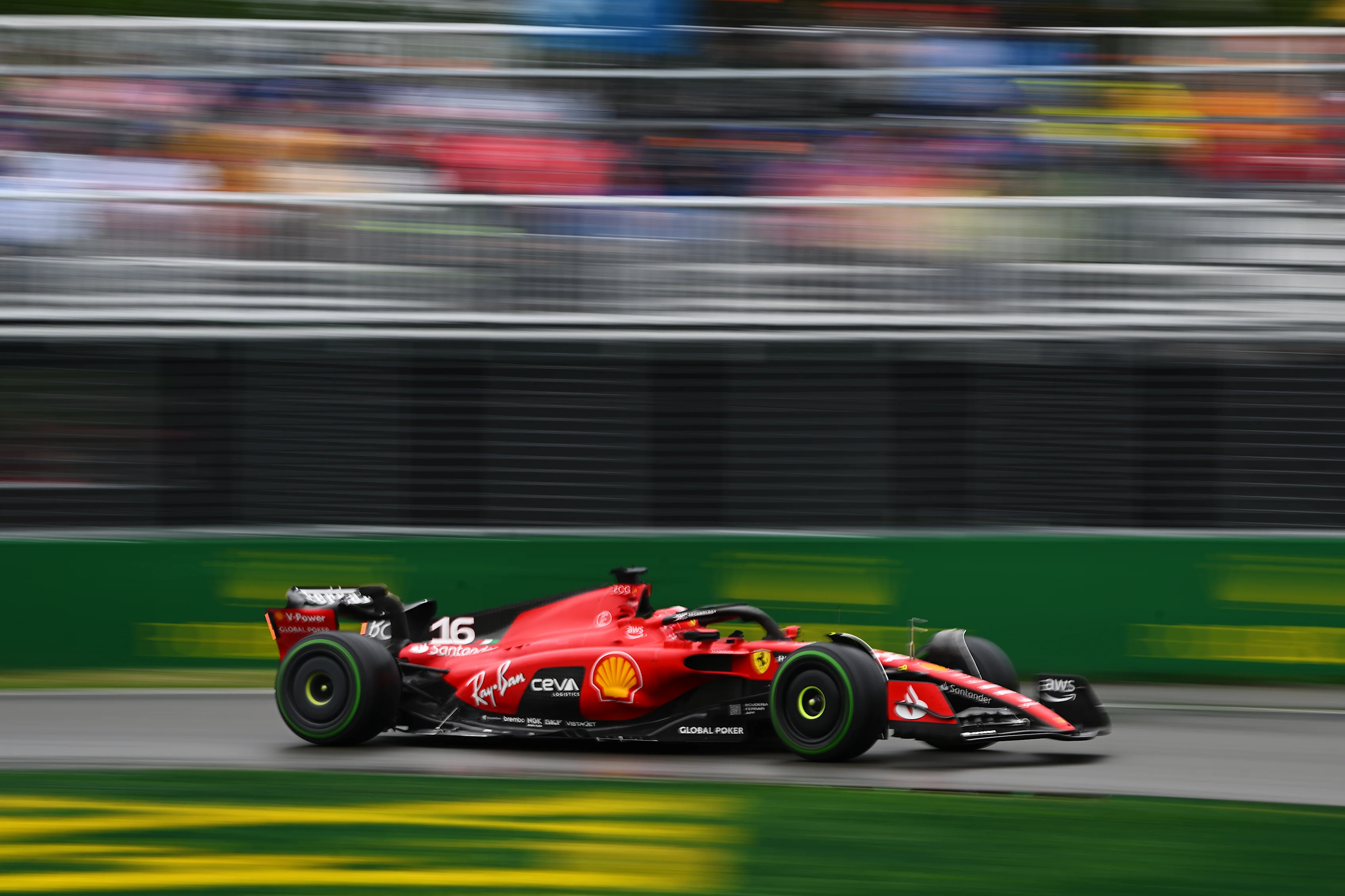 MONTREAL, QUEBEC - JUNE 17: Charles Leclerc of Monaco driving the (16) Ferrari SF-23 on track