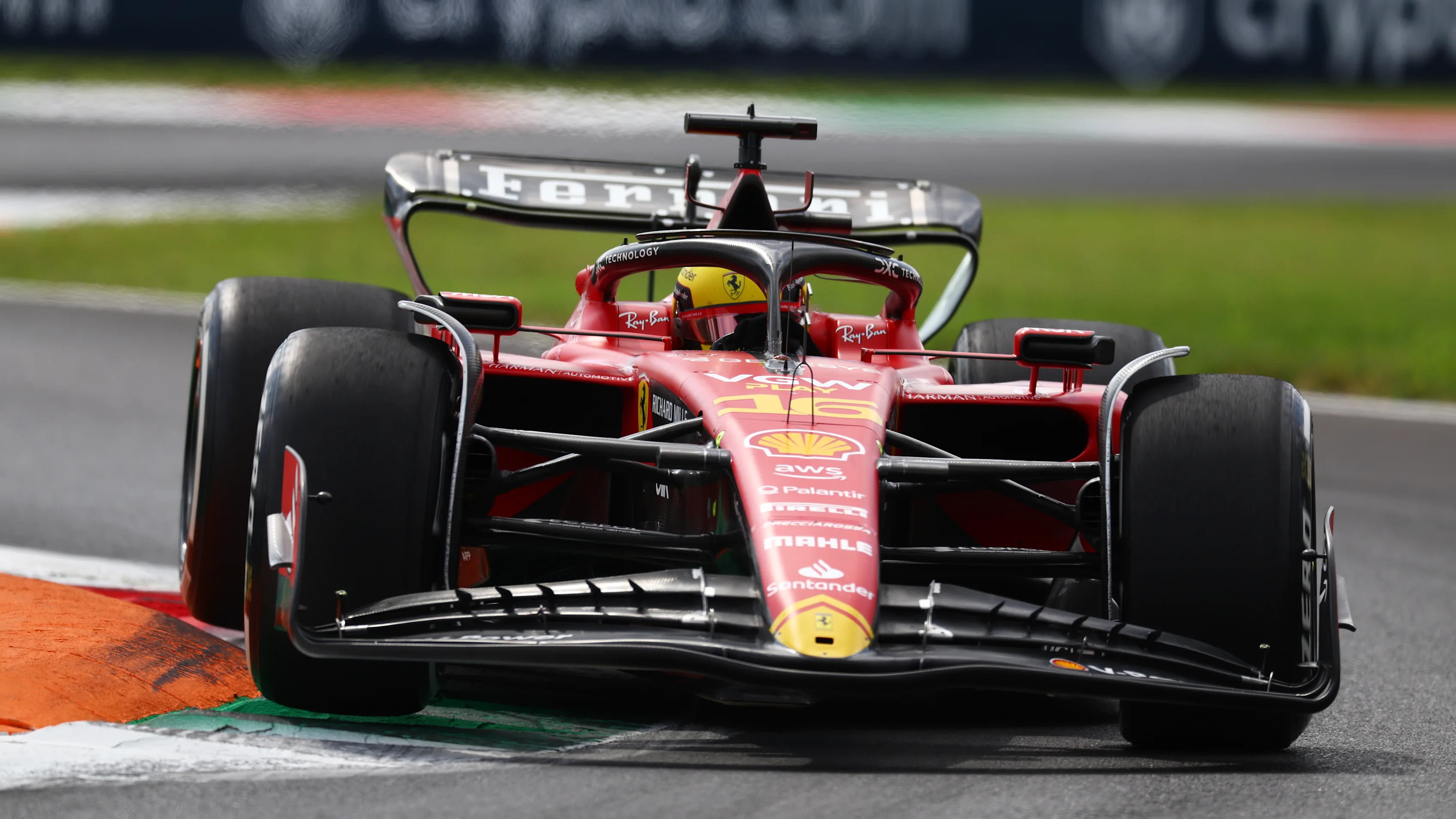 MONZA, ITALY - SEPTEMBER 01: Charles Leclerc of Monaco driving the (16) Ferrari SF-23 on track