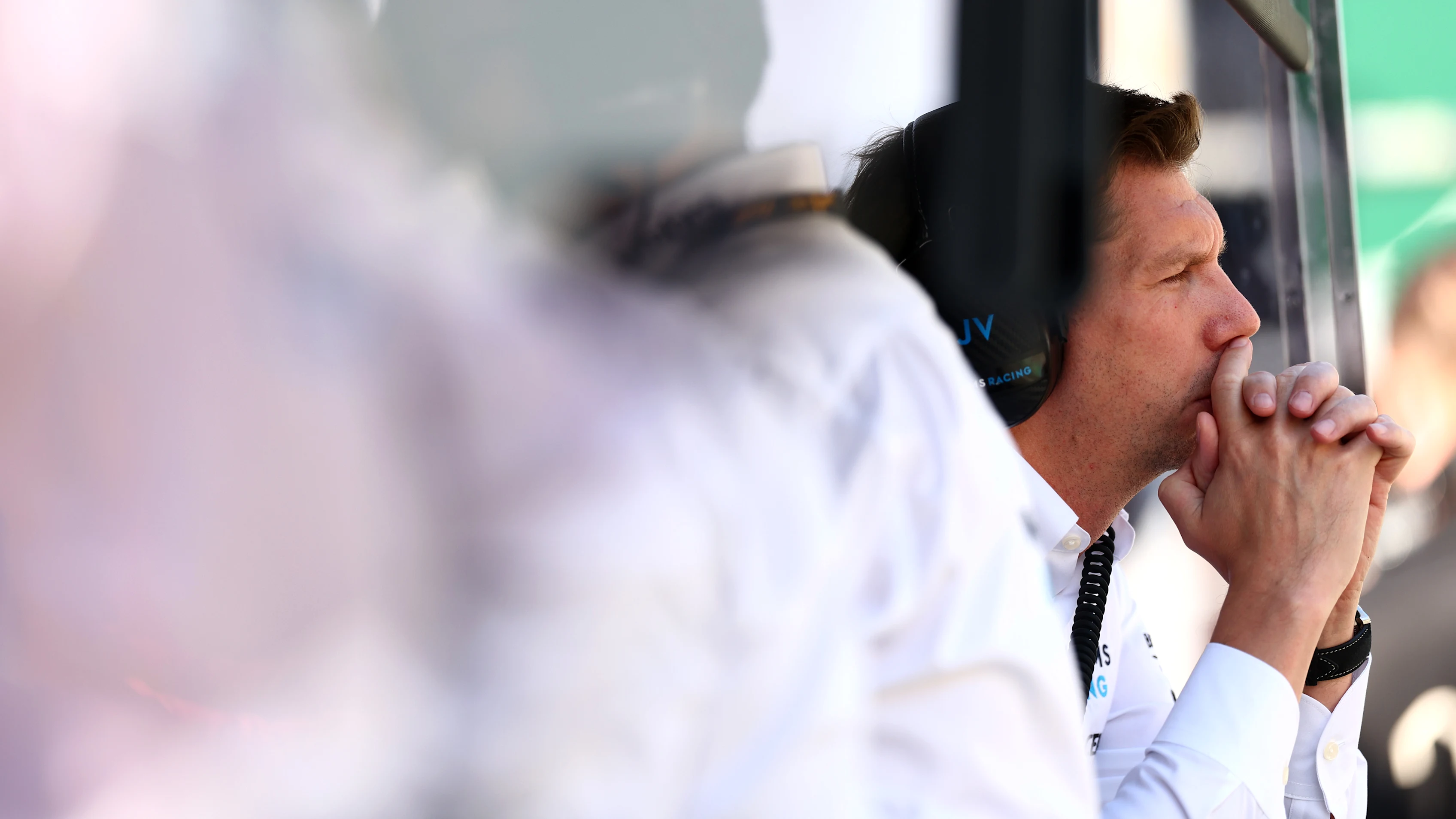 MONZA, ITALY - SEPTEMBER 02: James Vowles, Team Principal of Williams looks on from the pitwall