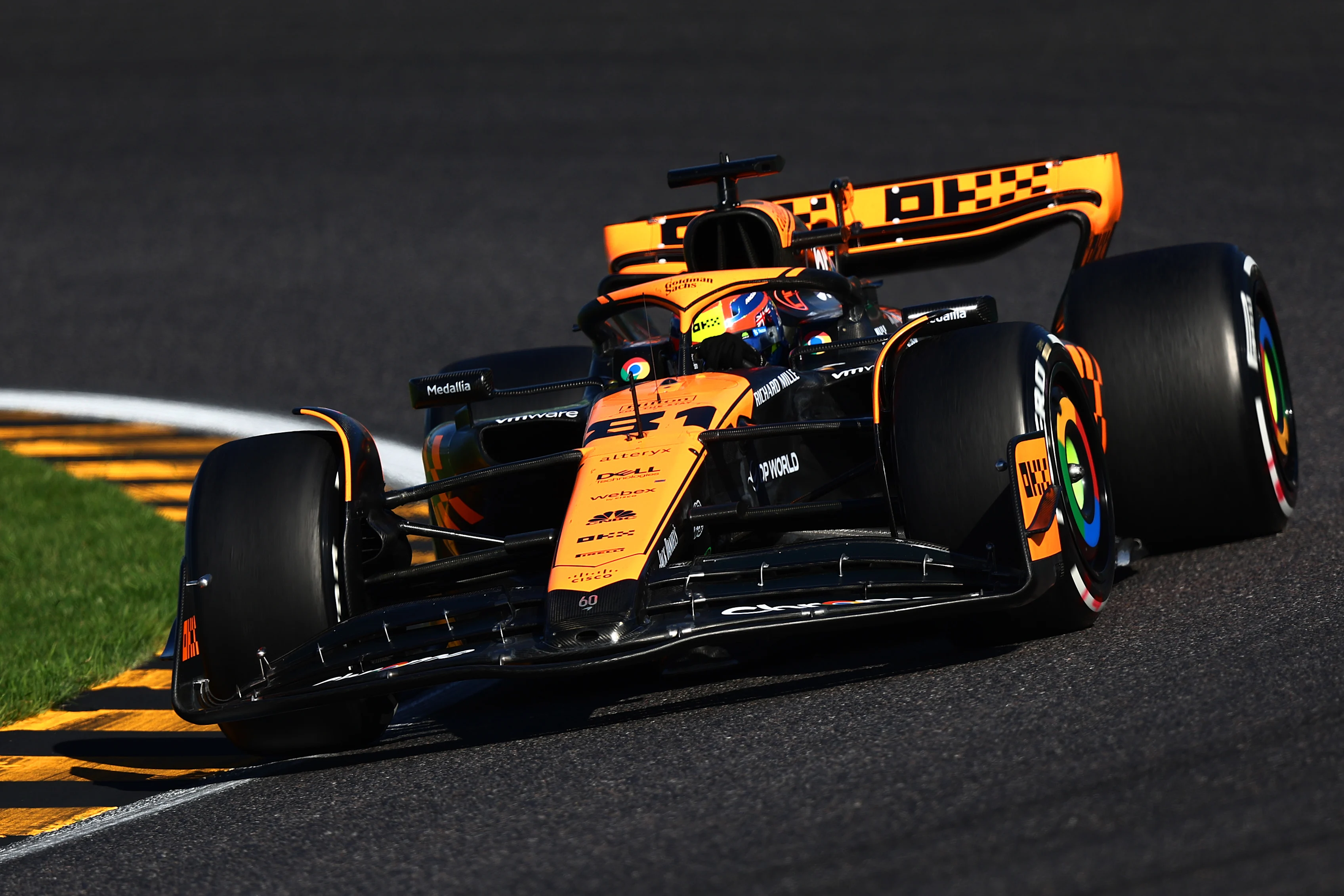 SUZUKA, JAPAN - SEPTEMBER 24: Oscar Piastri of Australia driving the (81) McLaren MCL60 Mercedes on
