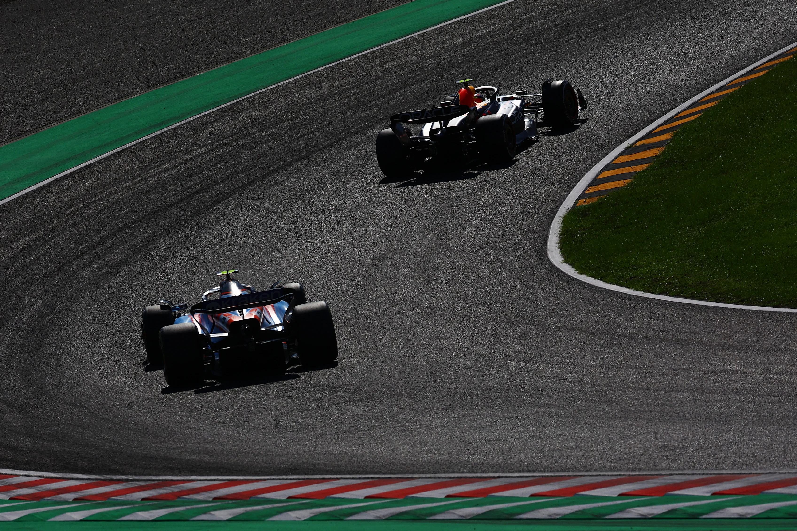 SUZUKA, JAPAN - SEPTEMBER 24: Sergio Perez of Mexico driving the (11) Oracle Red Bull Racing RB19
