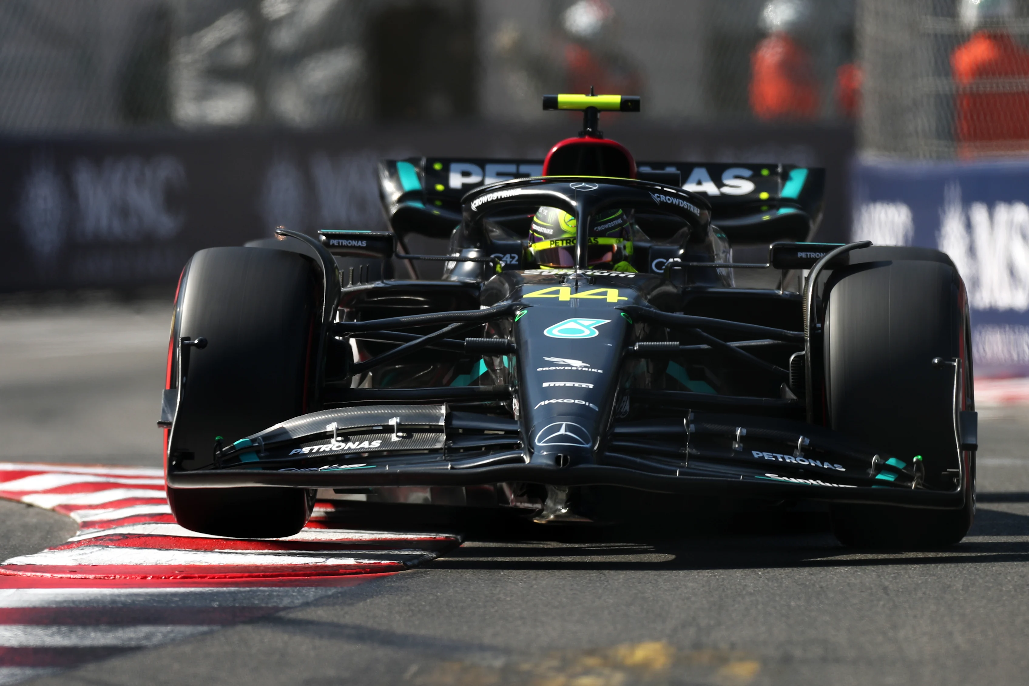 MONTE-CARLO, MONACO - MAY 27: Lewis Hamilton of Great Britain driving the (44) Mercedes AMG