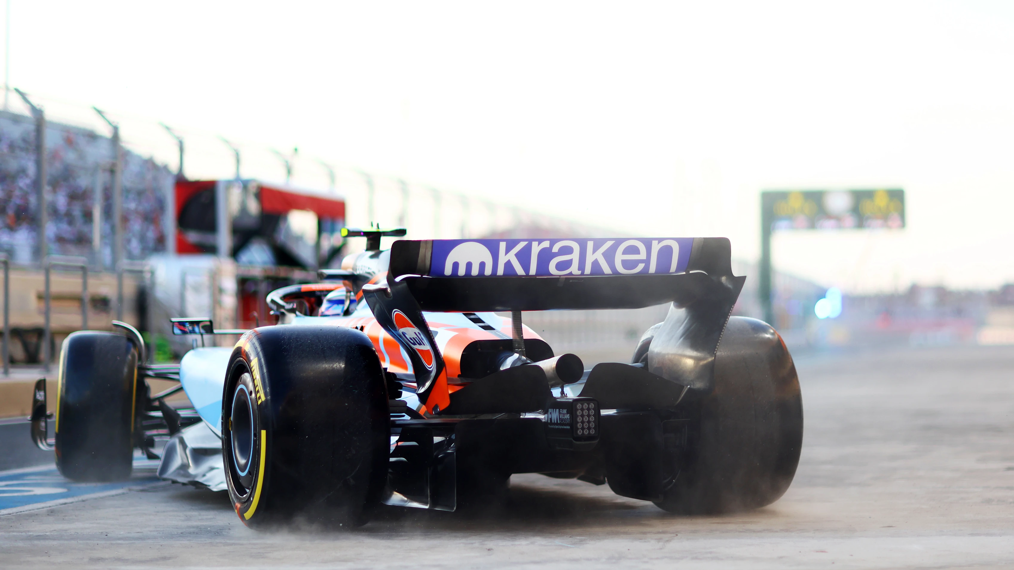 LUSAIL CITY, QATAR - OCTOBER 06: Logan Sargeant of United States driving the (2) Williams FW45