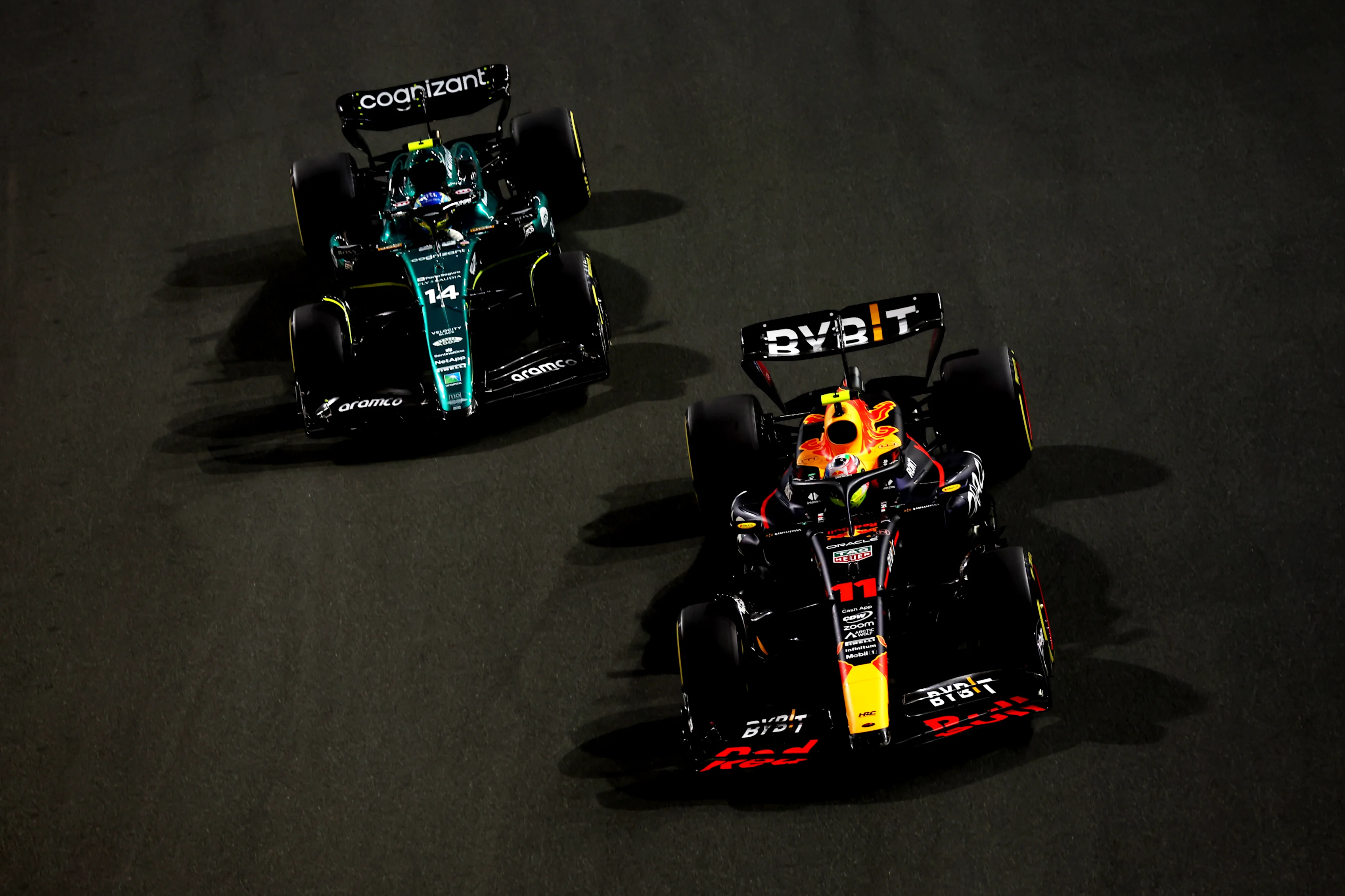 JEDDAH, SAUDI ARABIA - MARCH 19: Sergio Perez of Mexico driving the (11) Oracle Red Bull Racing
