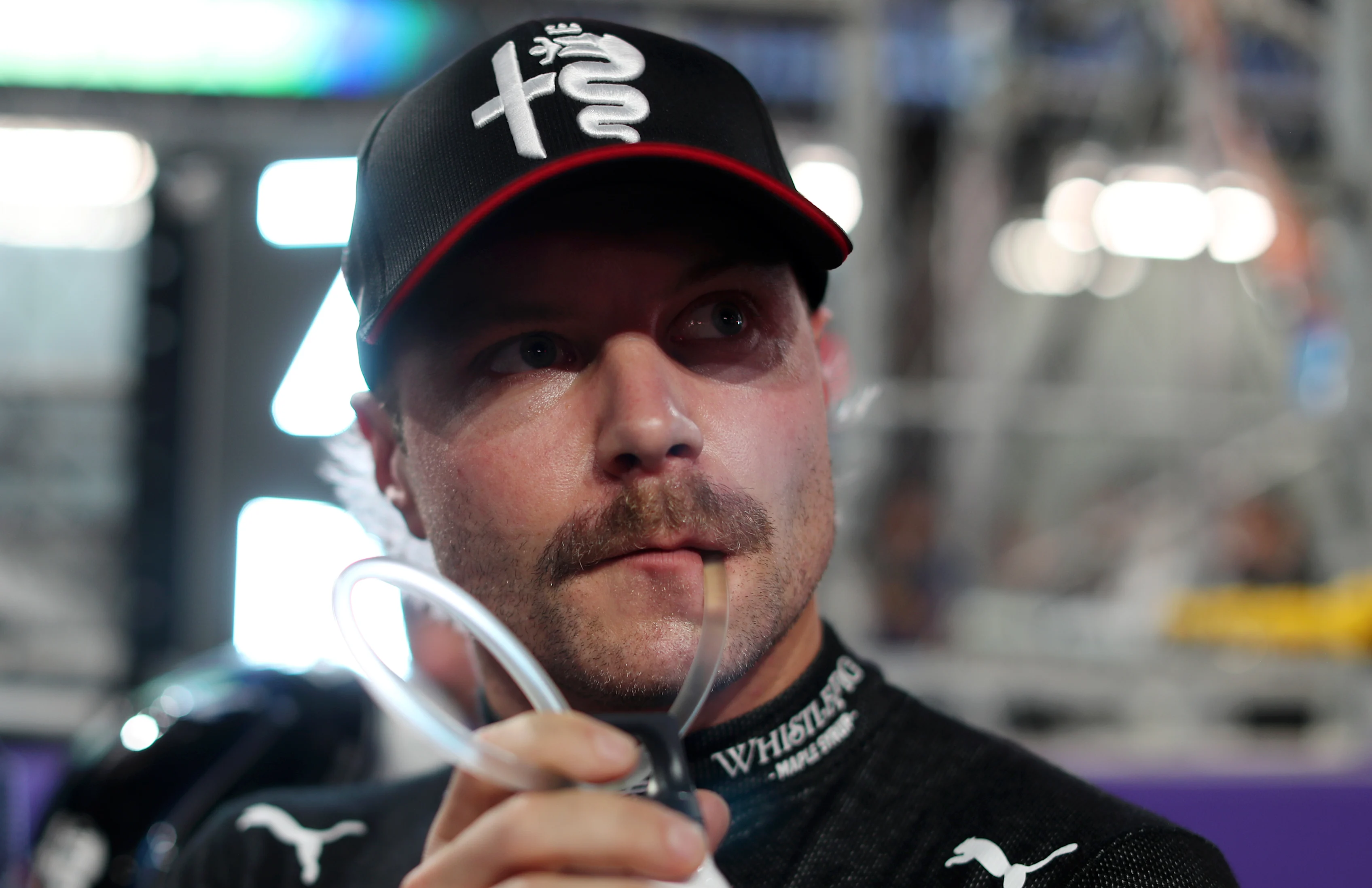 JEDDAH, SAUDI ARABIA - MARCH 19: Valtteri Bottas of Finland driving the (77) Alfa Romeo F1 C43 Ferrari prepares to drive on the grid prior to the F1 Grand Prix of Saudi Arabia at Jeddah Corniche Circuit on March 19, 2023 in Jeddah, Saudi Arabia. (Photo by Peter Fox/Getty Images)