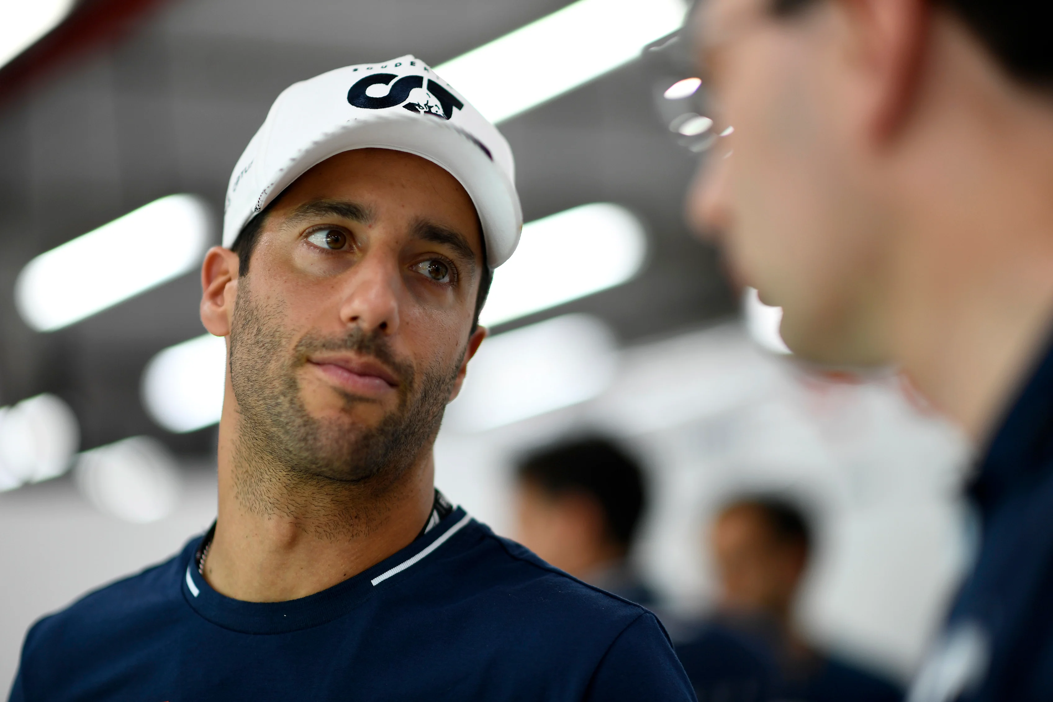 SINGAPORE, SINGAPORE - SEPTEMBER 15: Daniel Ricciardo of Australia and Scuderia AlphaTauri looks on