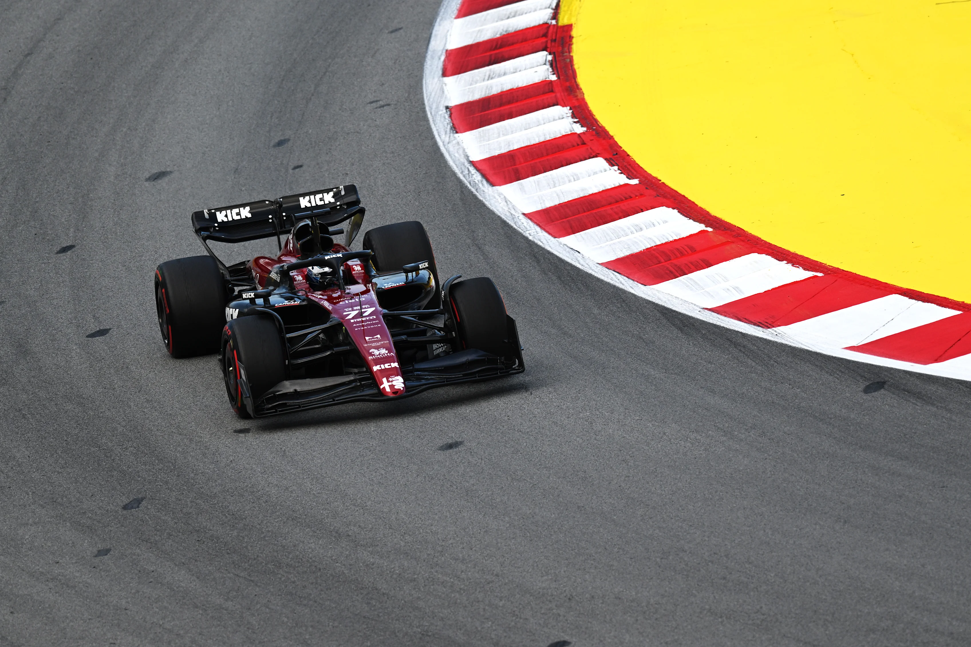 BARCELONA, SPAIN - JUNE 02: Valtteri Bottas of Finland driving the (77) Alfa Romeo F1 C43 Ferrari