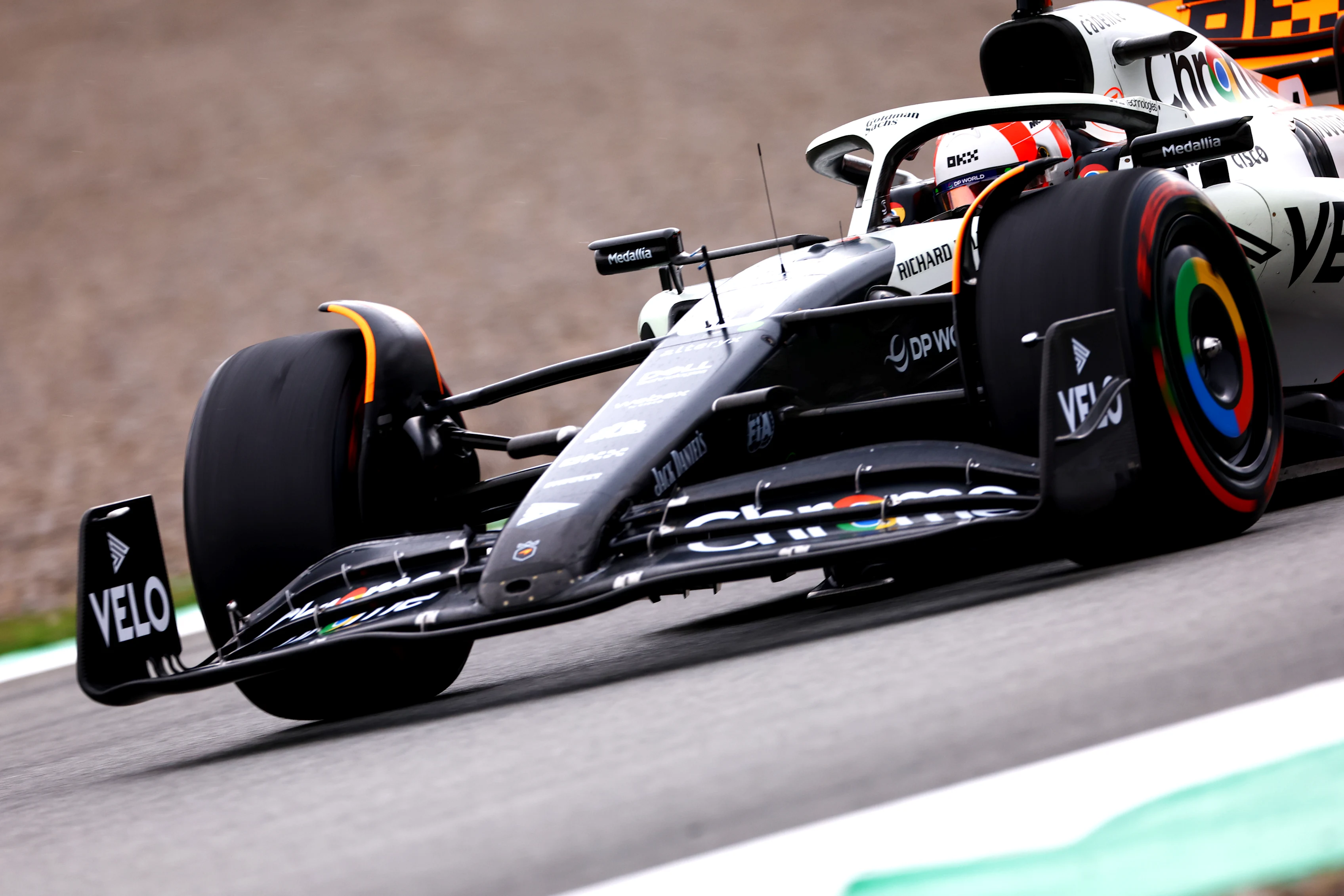 BARCELONA, SPAIN - JUNE 03: Lando Norris of Great Britain driving the (4) McLaren MCL60 Mercedes on