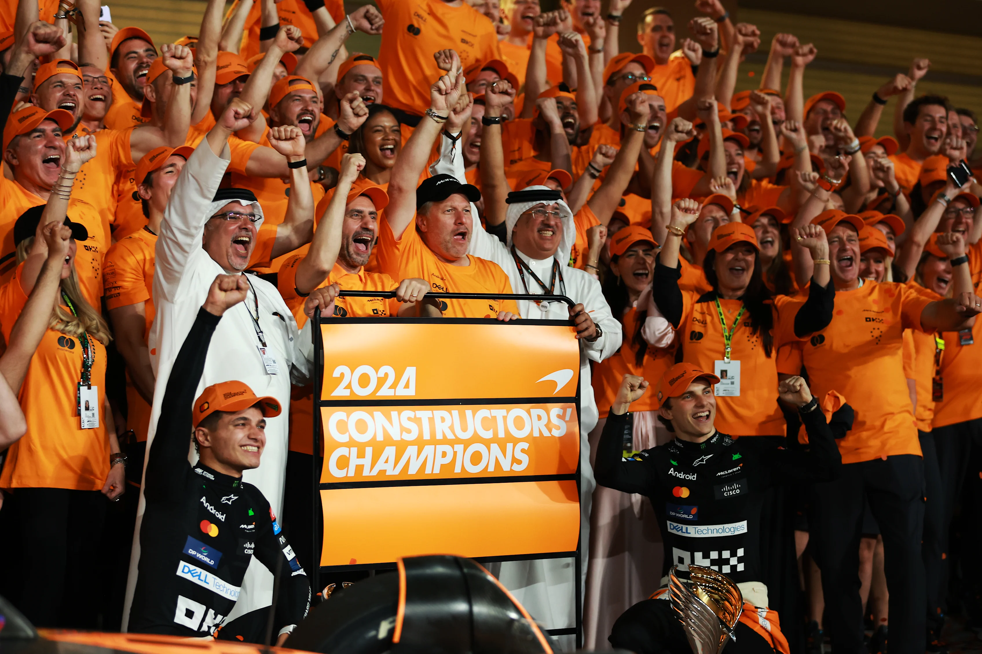 ABU DHABI, UNITED ARAB EMIRATES - DECEMBER 08: Race winner Lando Norris of Great Britain and