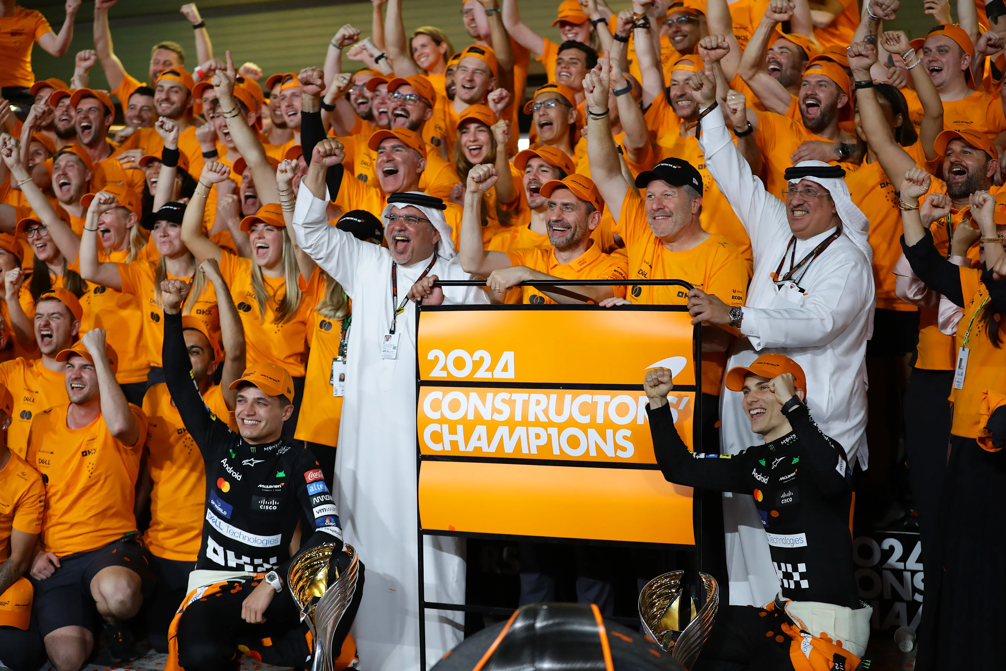 ABU DHABI, UNITED ARAB EMIRATES - DECEMBER 08: Race winner Lando Norris of Great Britain and