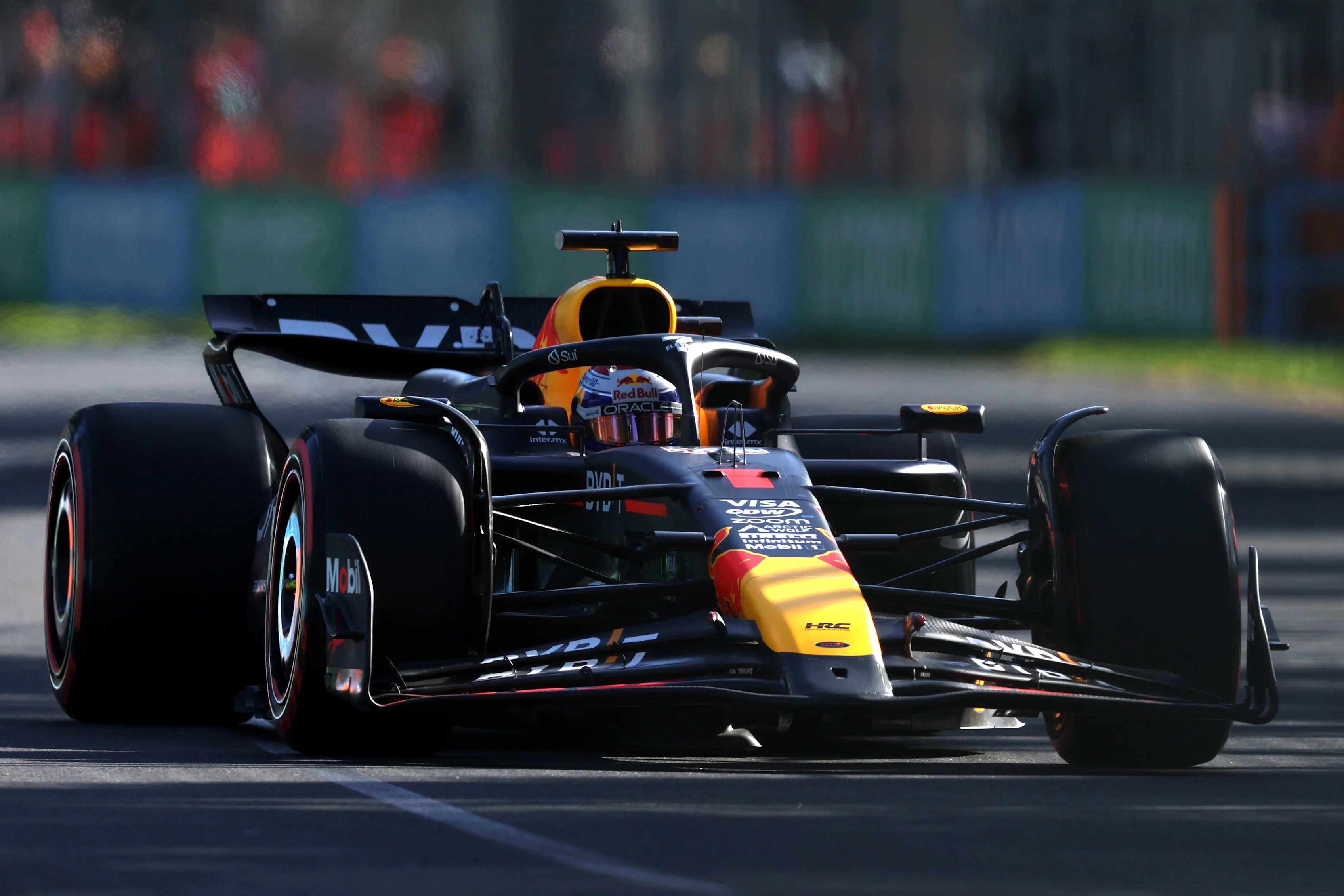MELBOURNE, AUSTRALIA - MARCH 23: Max Verstappen of the Netherlands driving the (1) Oracle Red Bull