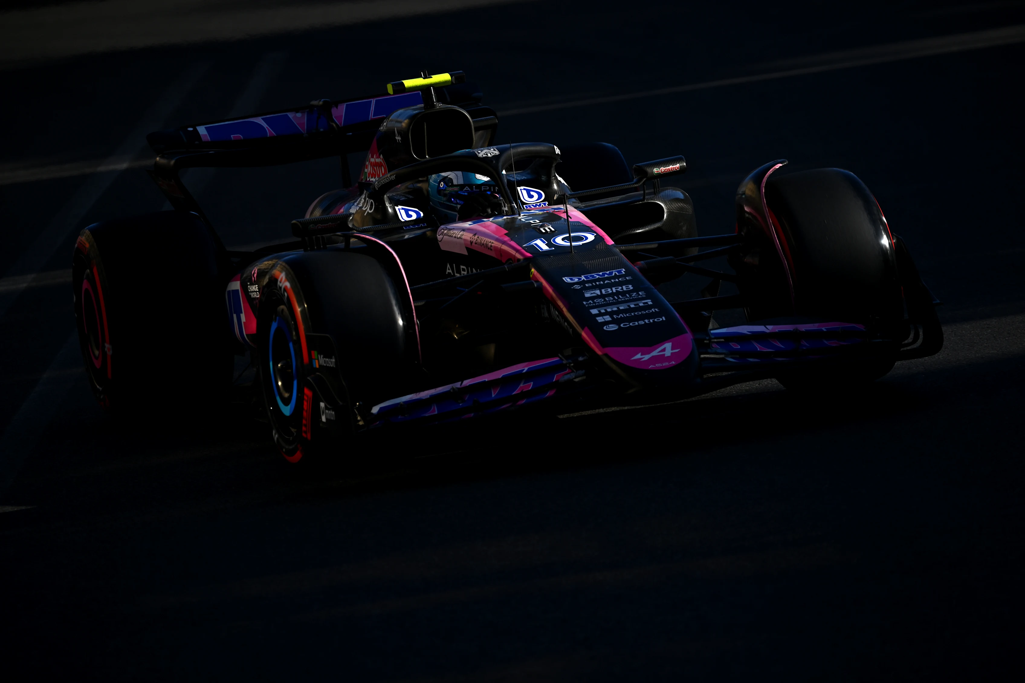BAKU, AZERBAIJAN - SEPTEMBER 15: Pierre Gasly of France driving the (10) Alpine F1 A524 Renault on track during the F1 Grand Prix of Azerbaijan at Baku City Circuit on September 15, 2024 in Baku, Azerbaijan. (Photo by Clive Mason/Getty Images)