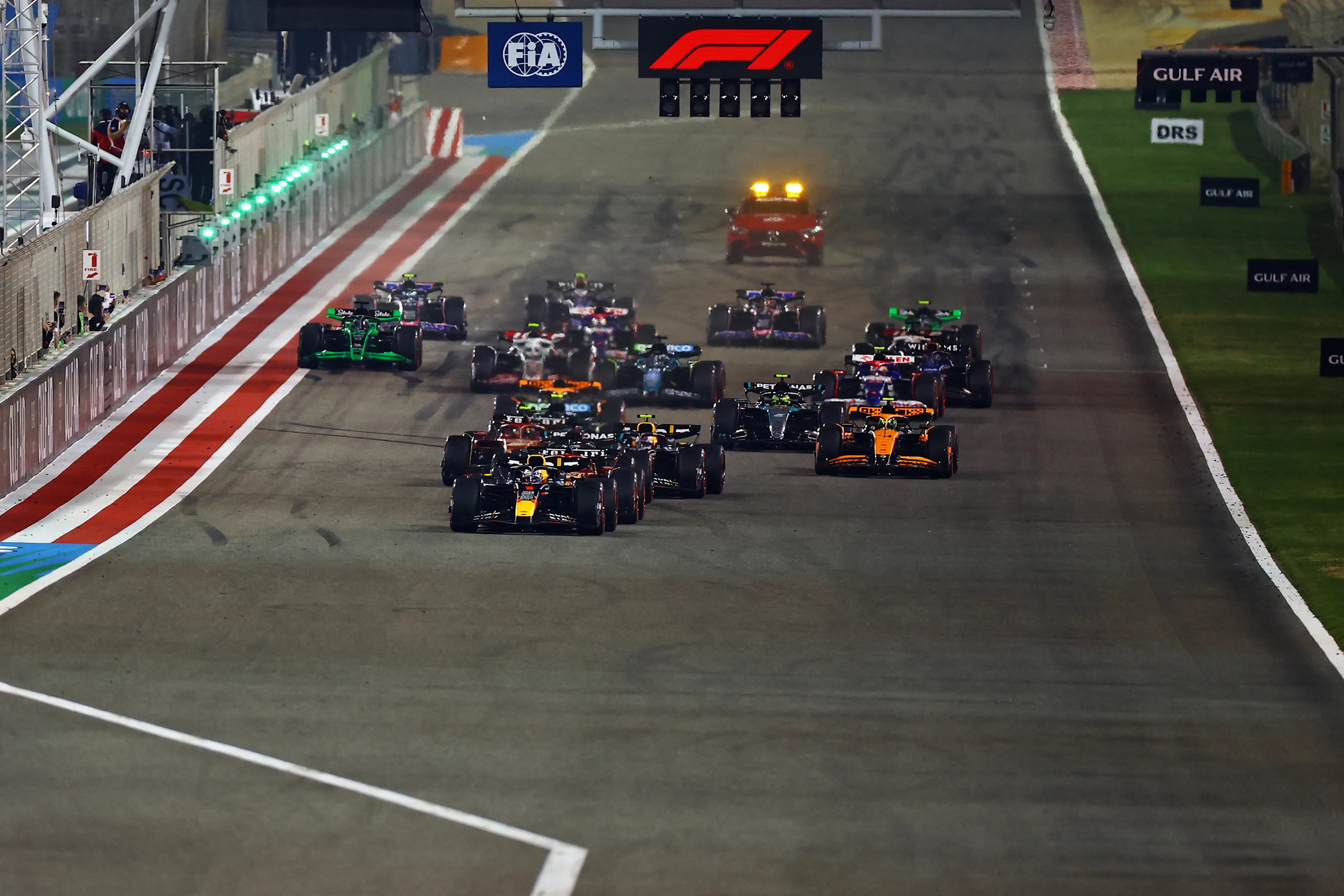 BAHRAIN, BAHRAIN - MARCH 02: Max Verstappen of the Netherlands driving the (1) Oracle Red Bull