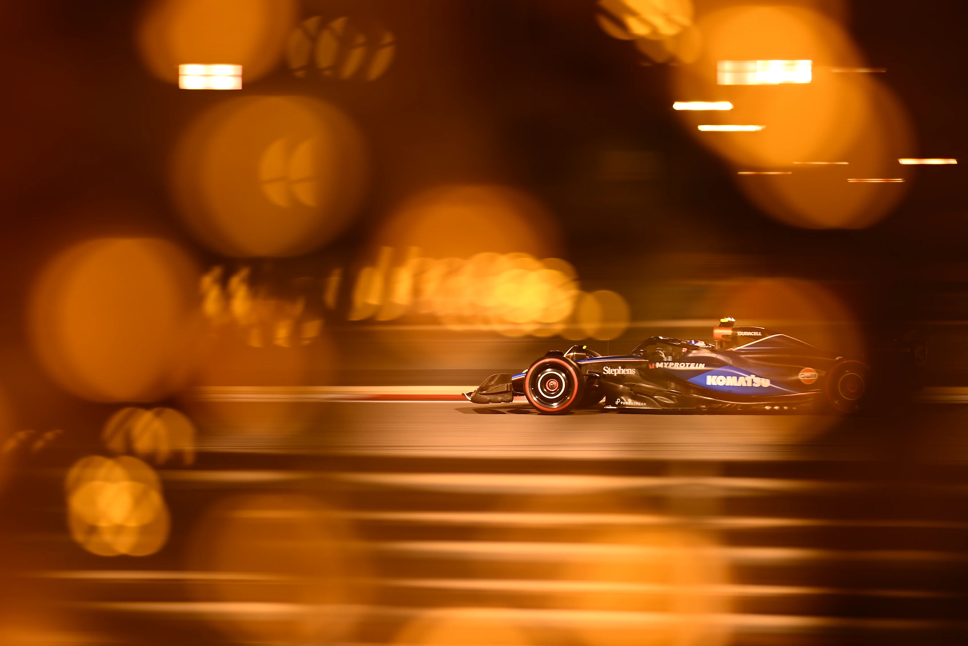 BAHRAIN, BAHRAIN - FEBRUARY 29: Logan Sargeant of United States driving the (2) Williams FW46