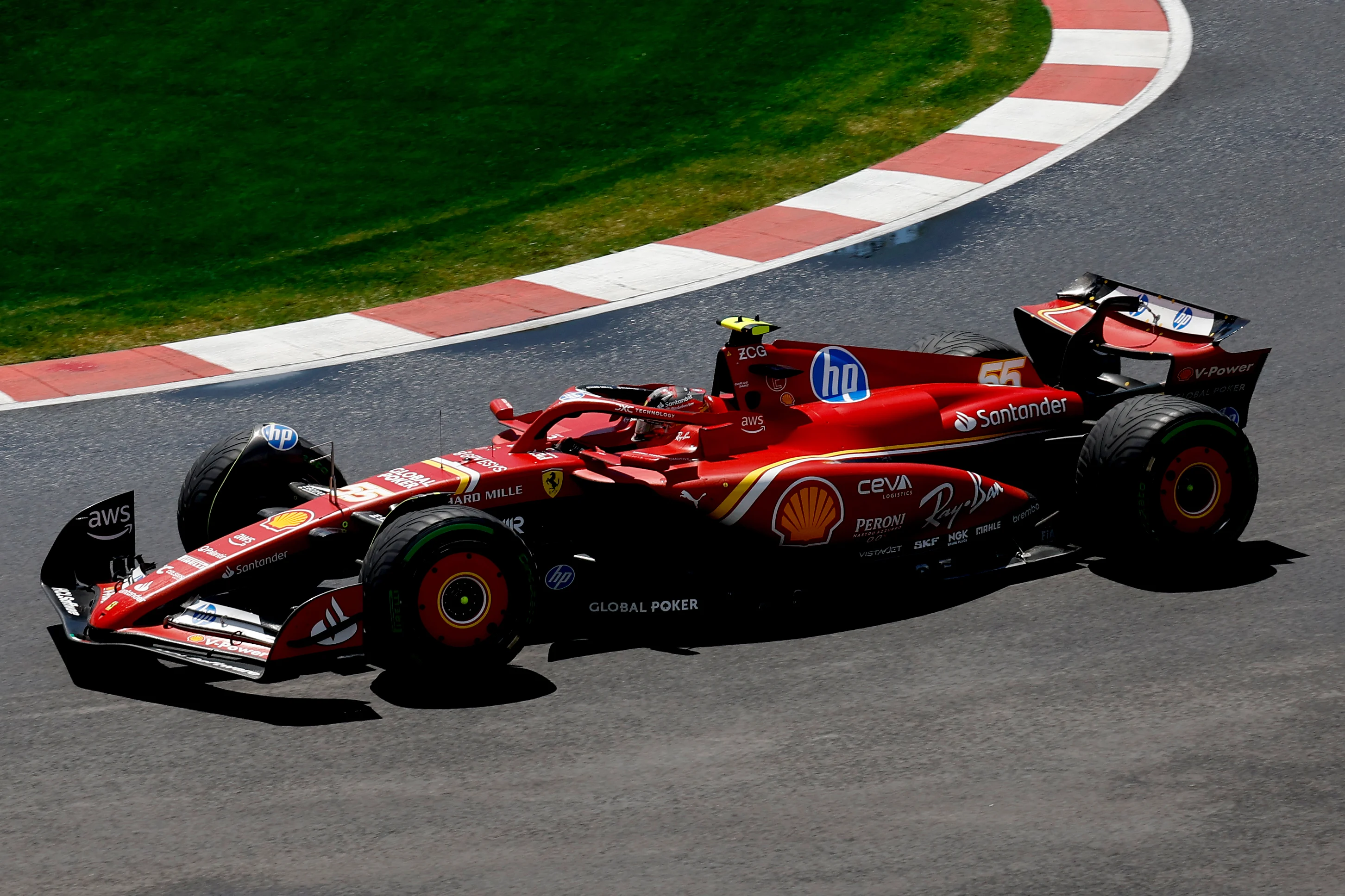 MONTREAL, QUEBEC - JUNE 07: Carlos Sainz of Spain driving (55) the Ferrari SF-24 on track during practice ahead of the F1 Grand Prix of Canada at Circuit Gilles Villeneuve on June 07, 2024 in Montreal, Quebec. (Photo by Chris Graythen/Getty Images)