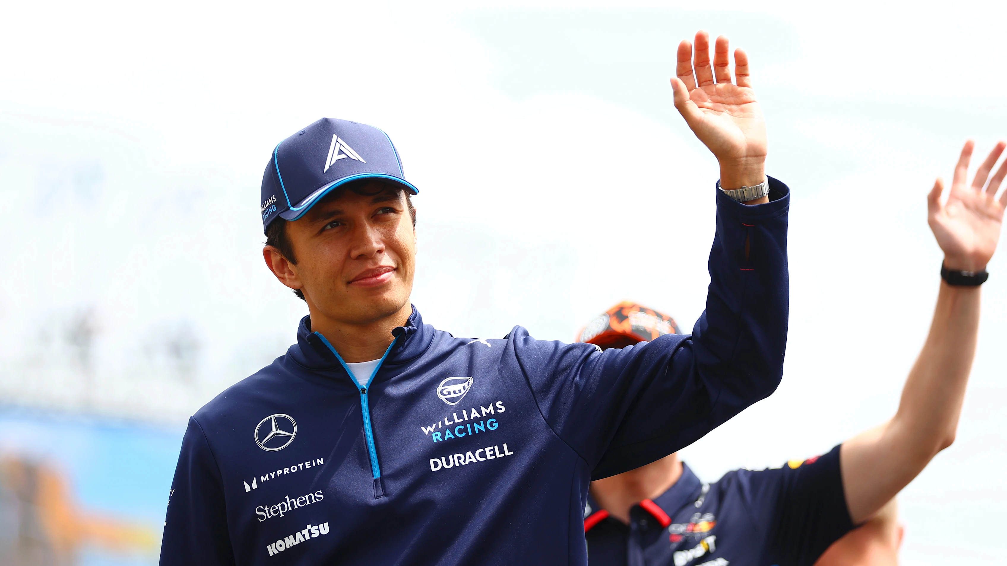 BUDAPEST, HUNGARY - JULY 21: Alexander Albon of Thailand and Williams waves to the crowd on the