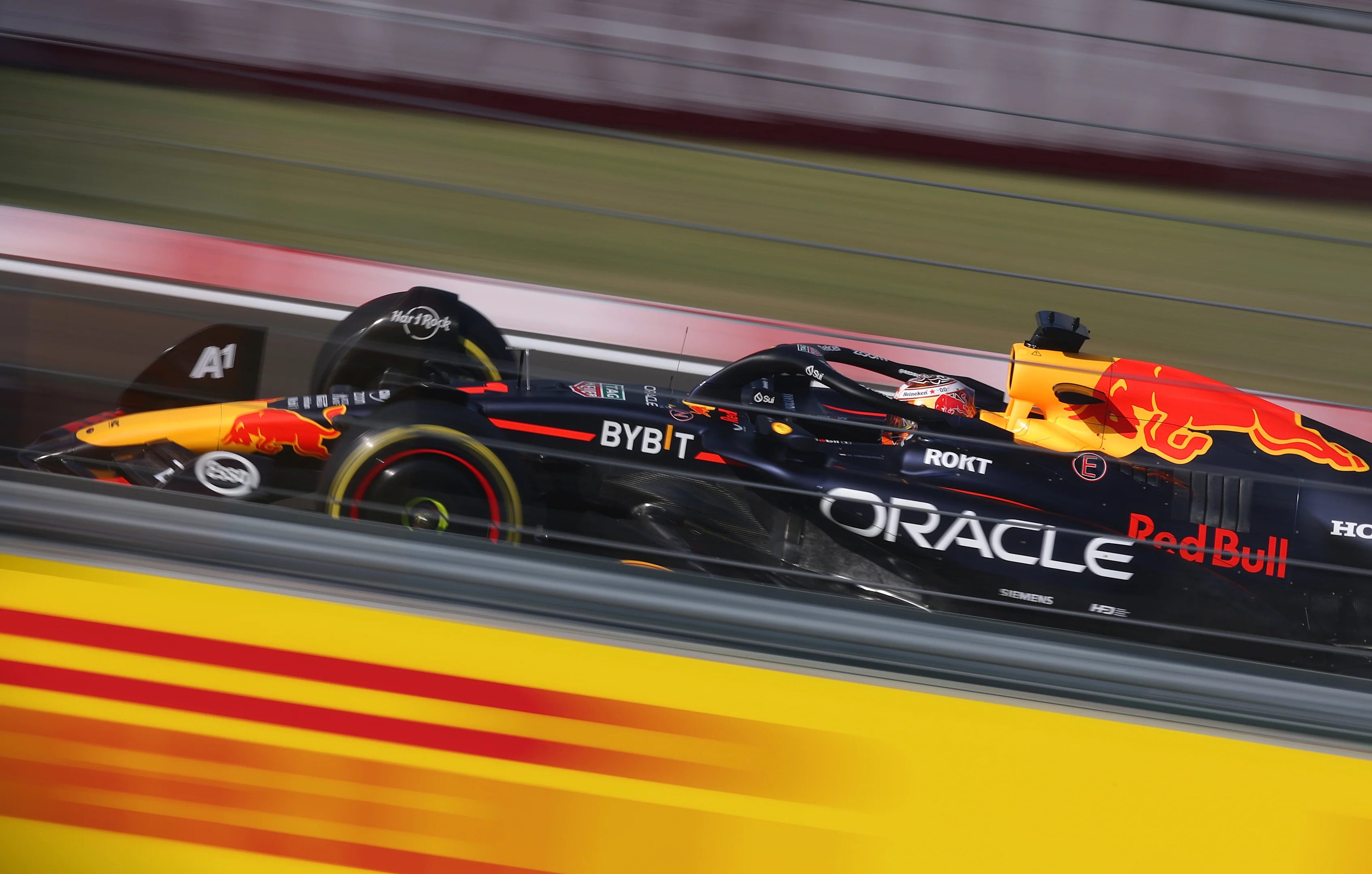 BUDAPEST, HUNGARY - JULY 19: Max Verstappen of the Netherlands driving the (1) Oracle Red Bull Racing RB20 on track during practice ahead of the F1 Grand Prix of Hungary at Hungaroring on July 19, 2024 in Budapest, Hungary. (Photo by Dean Mouhtaropoulos/Getty Images)
