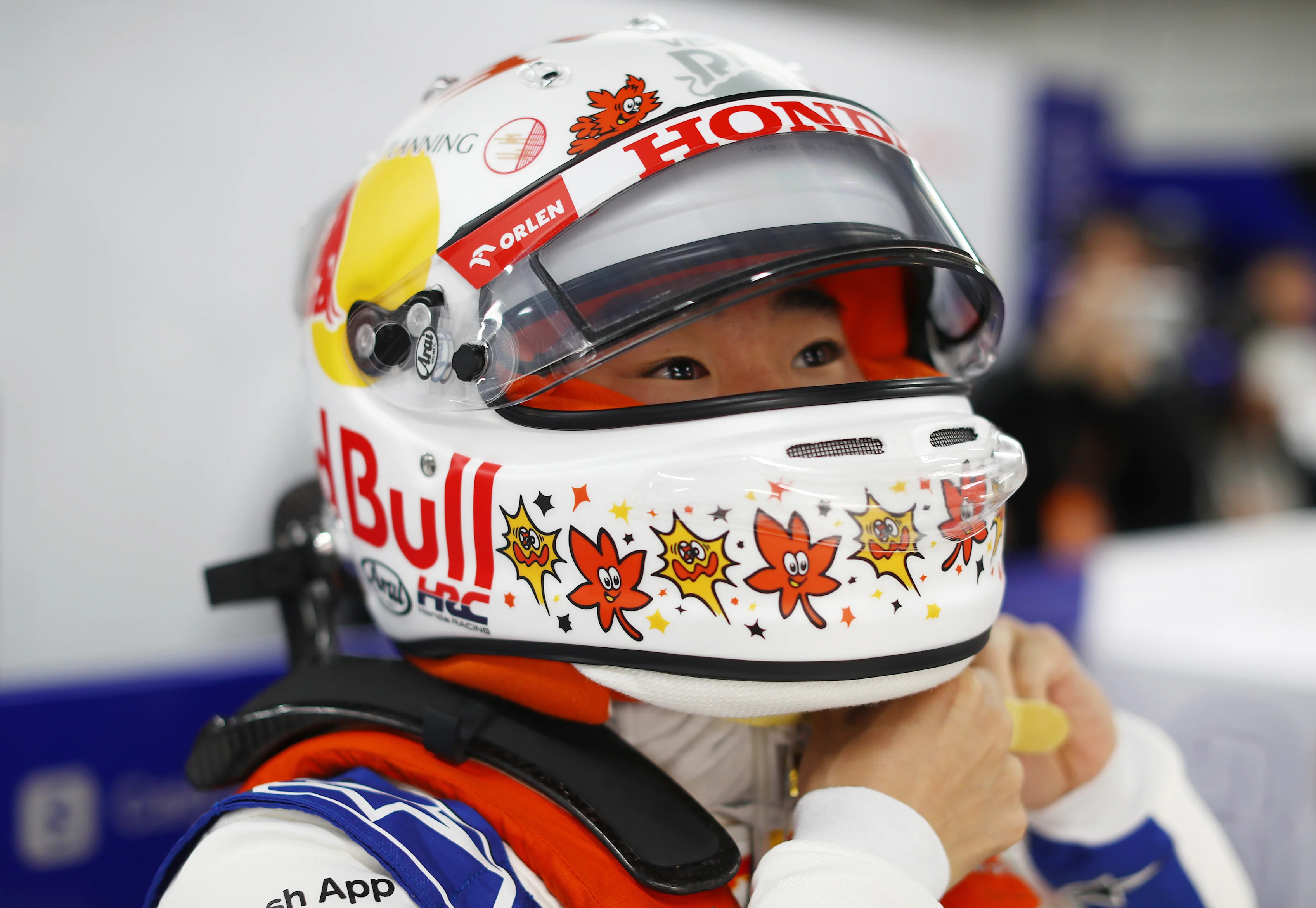 SUZUKA, JAPAN - APRIL 05: Yuki Tsunoda of Japan and Visa Cash App RB prepares to drive in the garage during practice ahead of the F1 Grand Prix of Japan at Suzuka International Racing Course on April 05, 2024 in Suzuka, Japan. (Photo by Peter Fox/Getty Images)