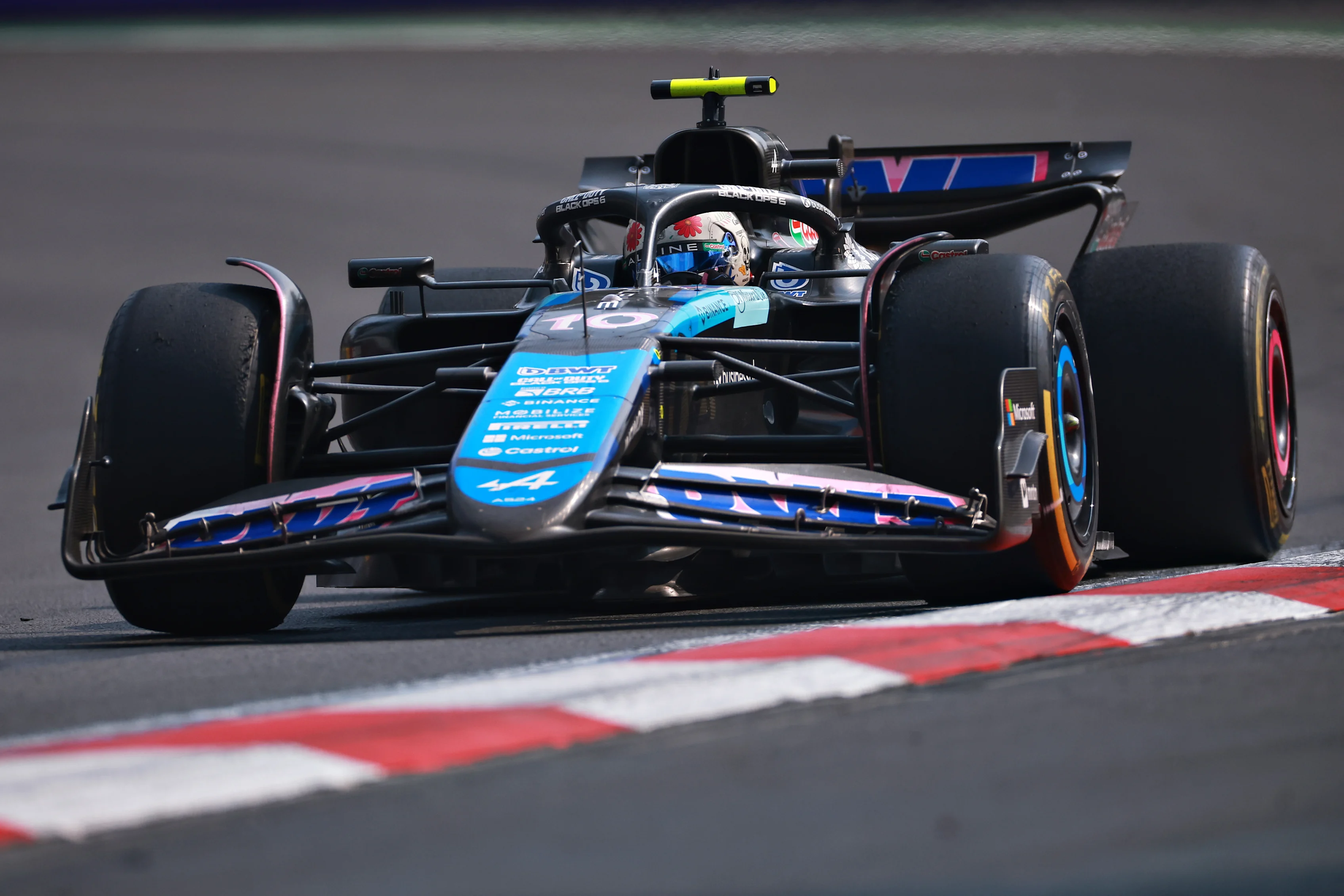 MEXICO CITY, MEXICO - OCTOBER 27: Pierre Gasly of France driving the (10) Alpine F1 A524 Renault on track during the F1 Grand Prix of Mexico at Autodromo Hermanos Rodriguez on October 27, 2024 in Mexico City, Mexico. (Photo by Manuel Velasquez/Getty Images)