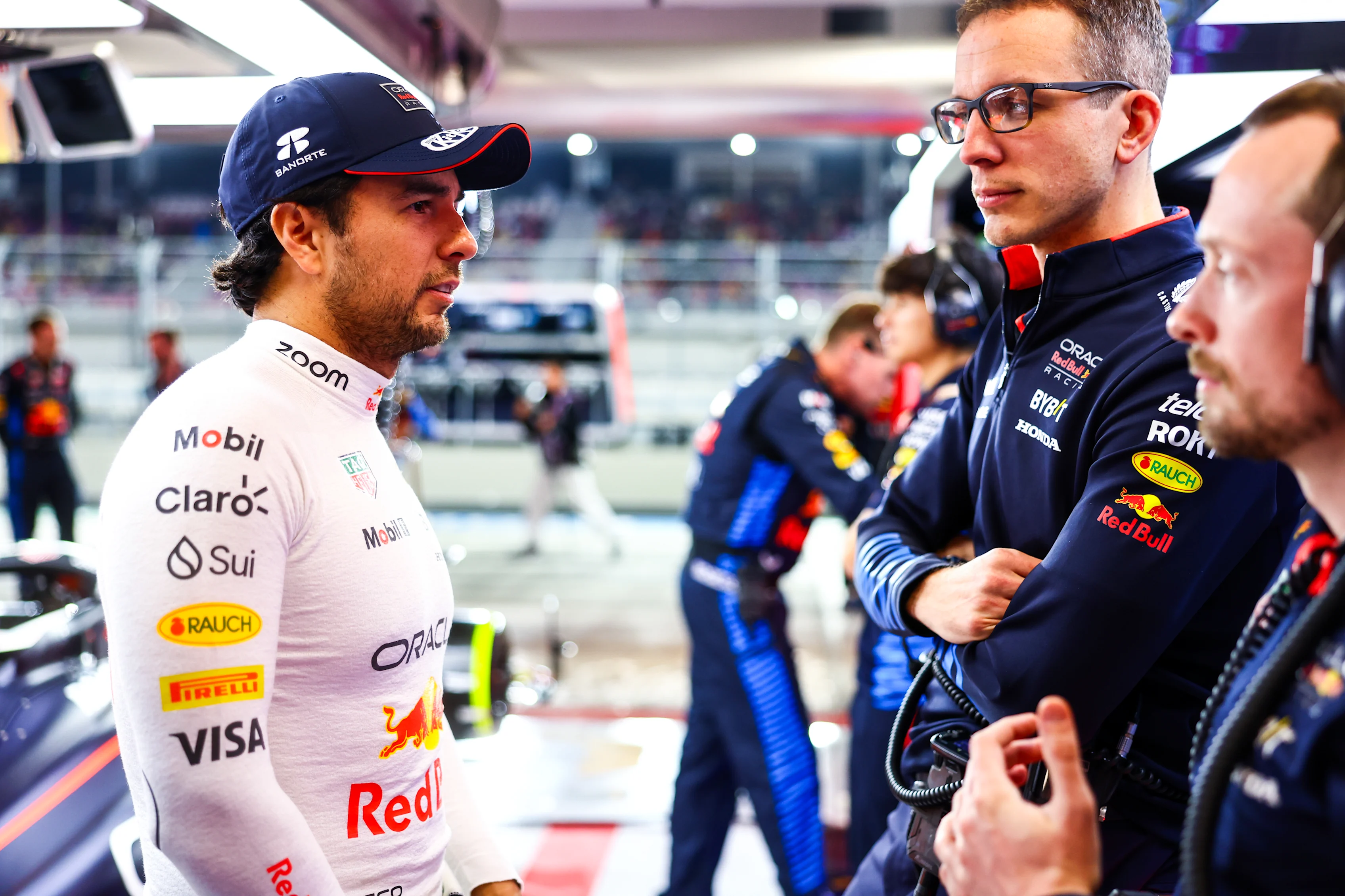 LUSAIL CITY, QATAR - DECEMBER 01: Sergio Perez of Mexico and Oracle Red Bull Racing prepares to