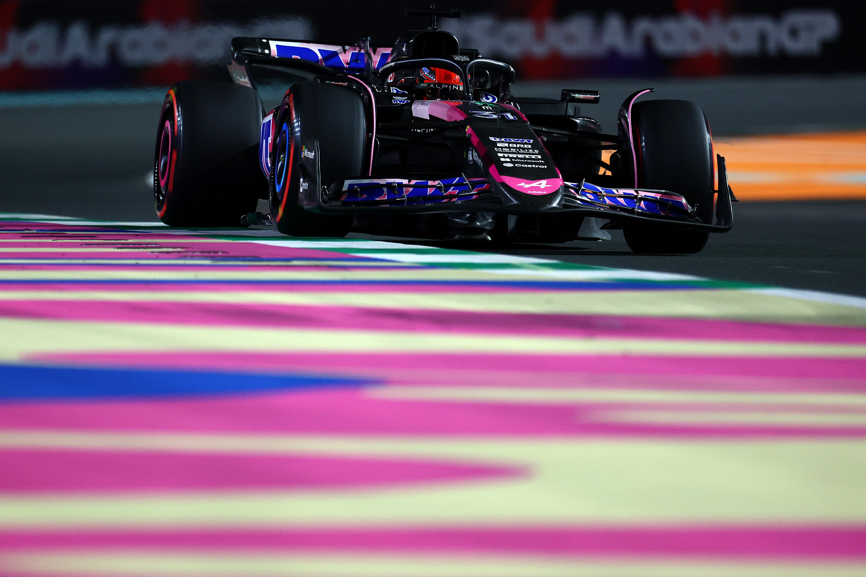 JEDDAH, SAUDI ARABIA - MARCH 07: Esteban Ocon of France driving the (31) Alpine F1 A524 Renault on